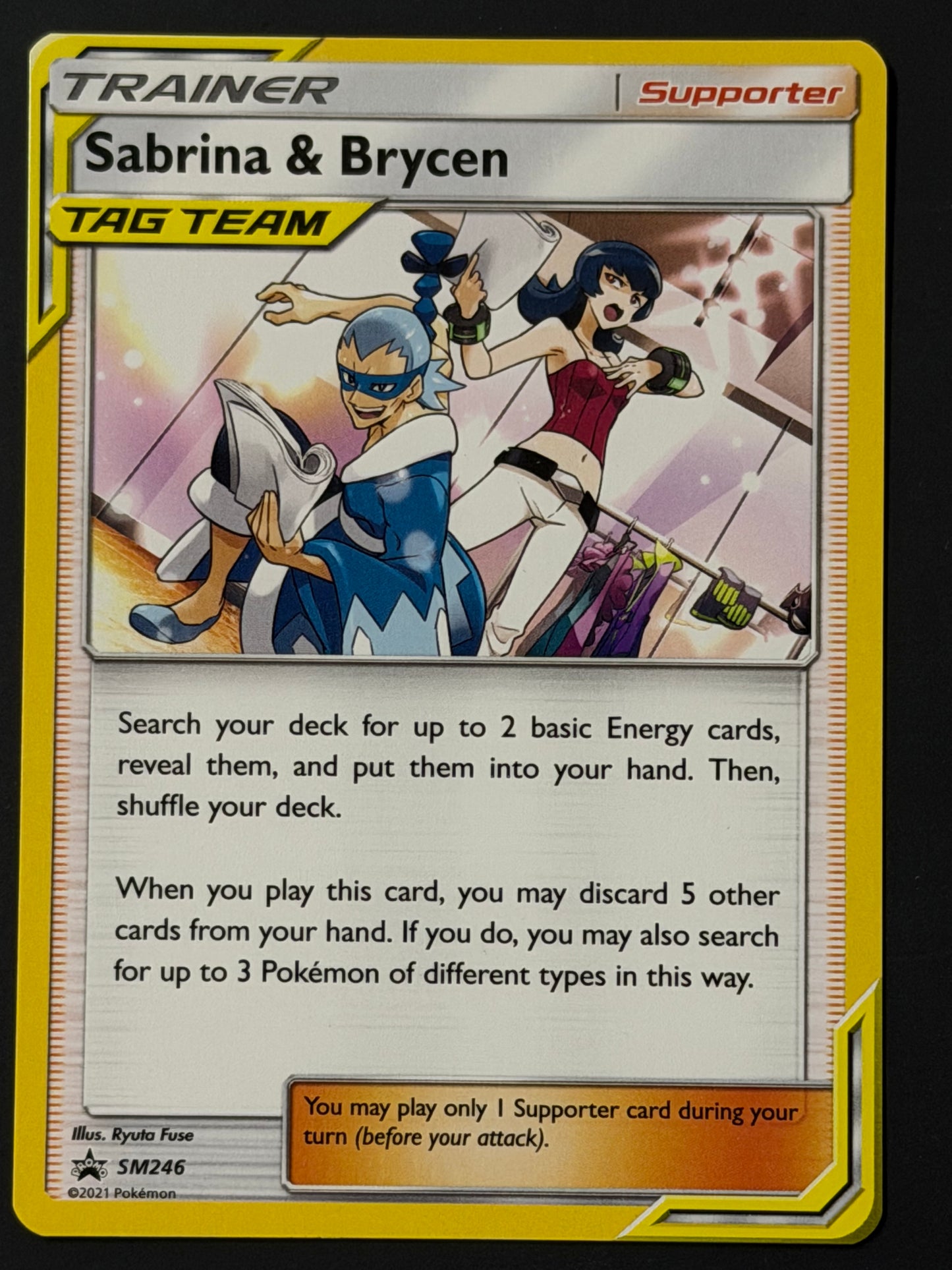 SM246 Sabrina & Brycen - Pokémon Tag Team Black Star Promo