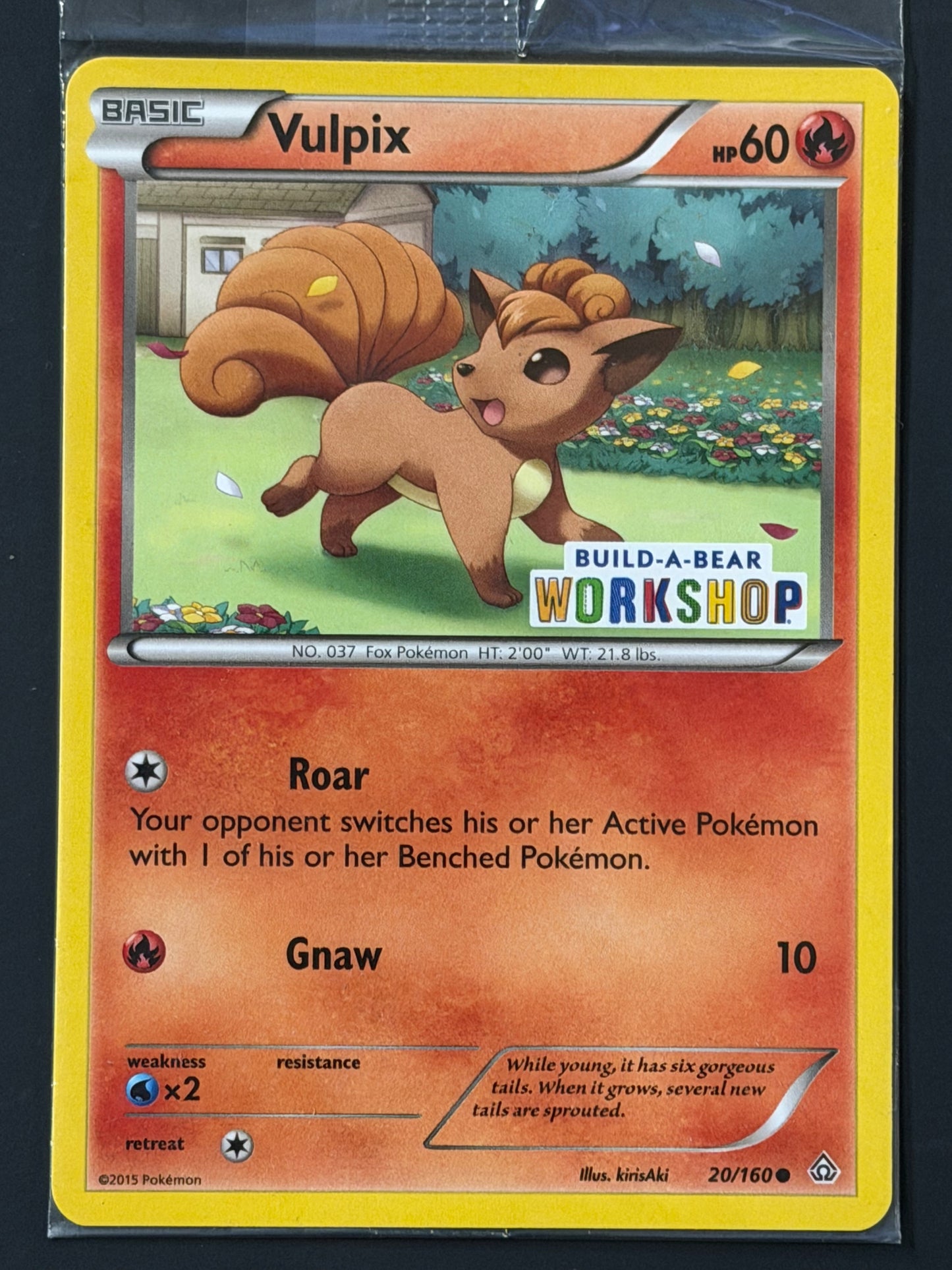 020/160 Vulpix (STAMPED) (SEALED) - Pokémon Build-A-Bear Primal Clash Promo