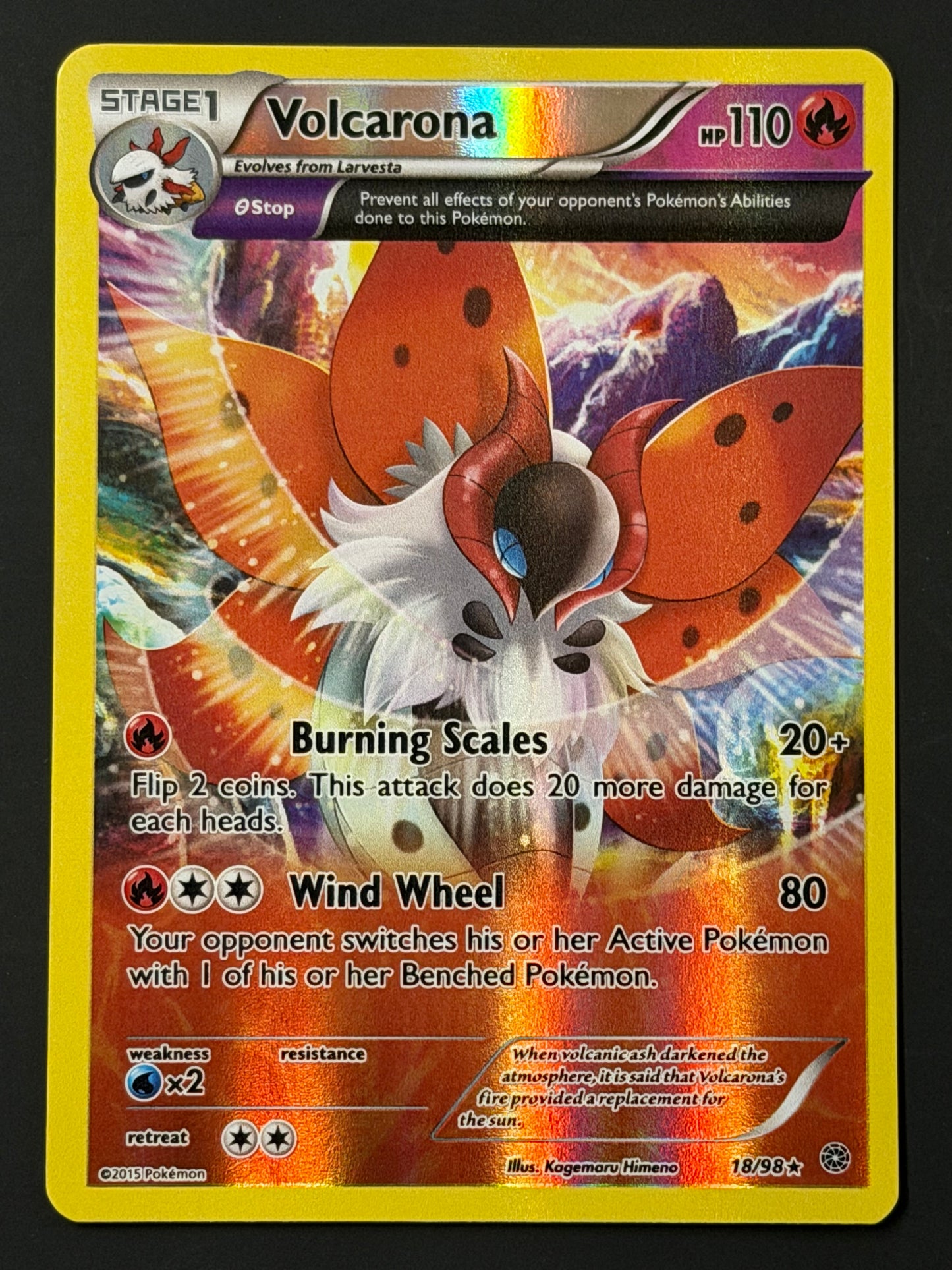 18/98 Volcarona - Pokémon Ancient Origins Rare Reverse