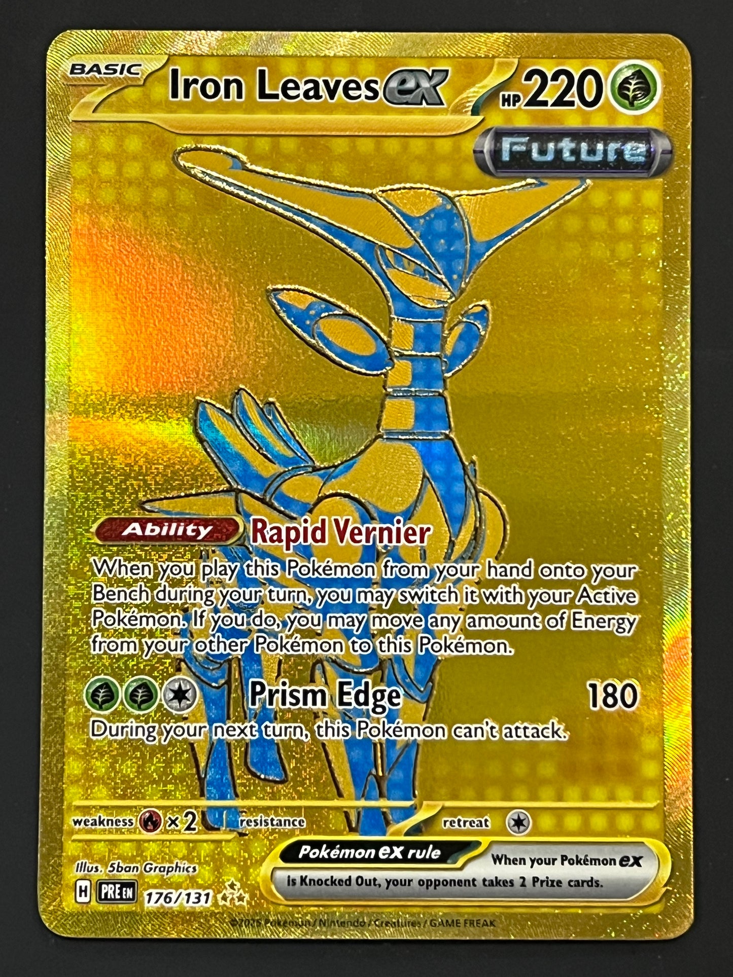 176/131 Iron Leaves Ex - Pokémon Prismatic Evolutions Hyper Rare