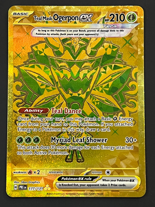 177/131 Teal Mask Ogerpon Ex - Pokémon Prismatic Evolutions Hyper Rare