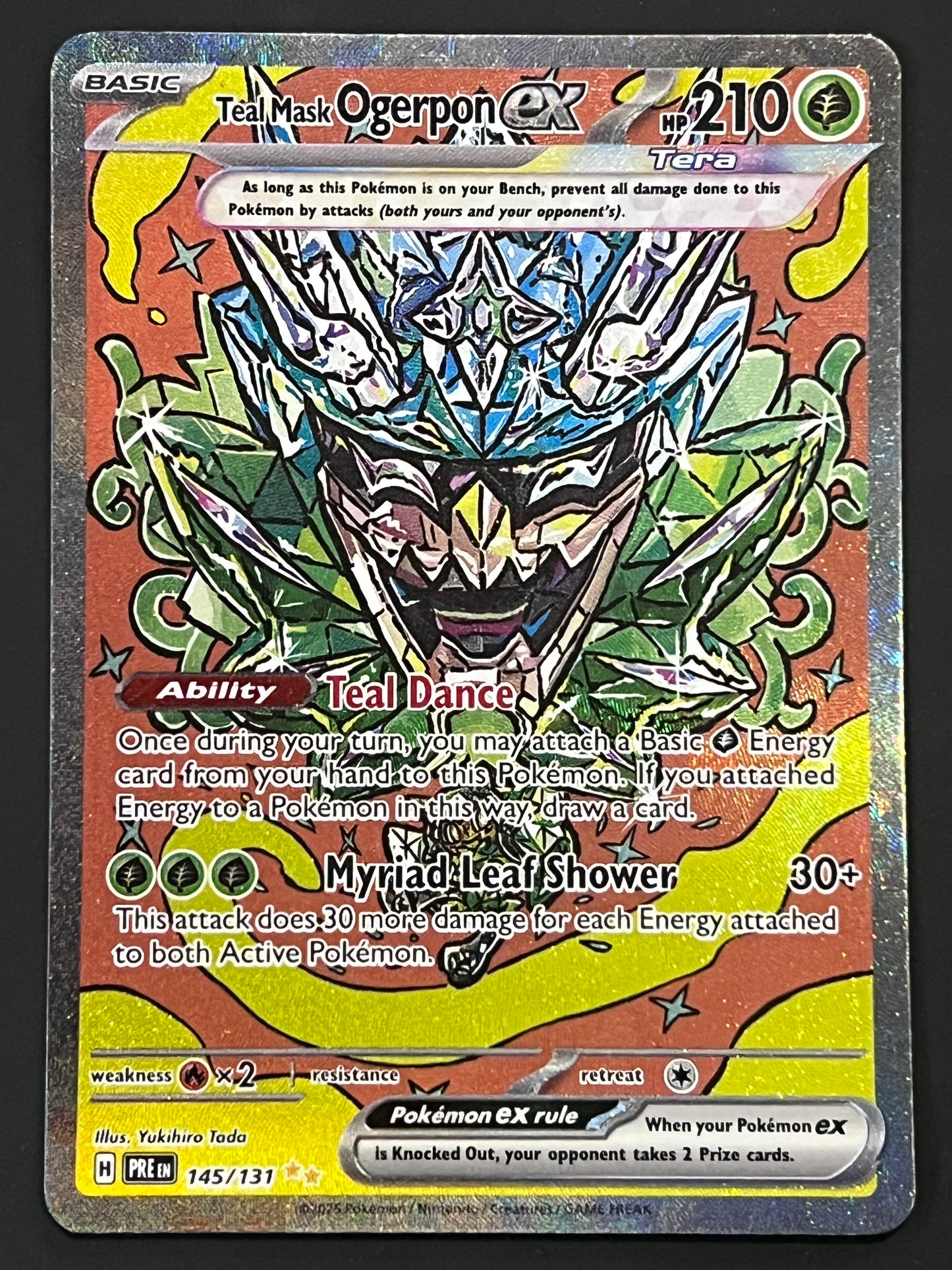 145/131 Teal Mask Ogerpon Ex - Pokémon Prismatic Evolutions Special Illustration Rare