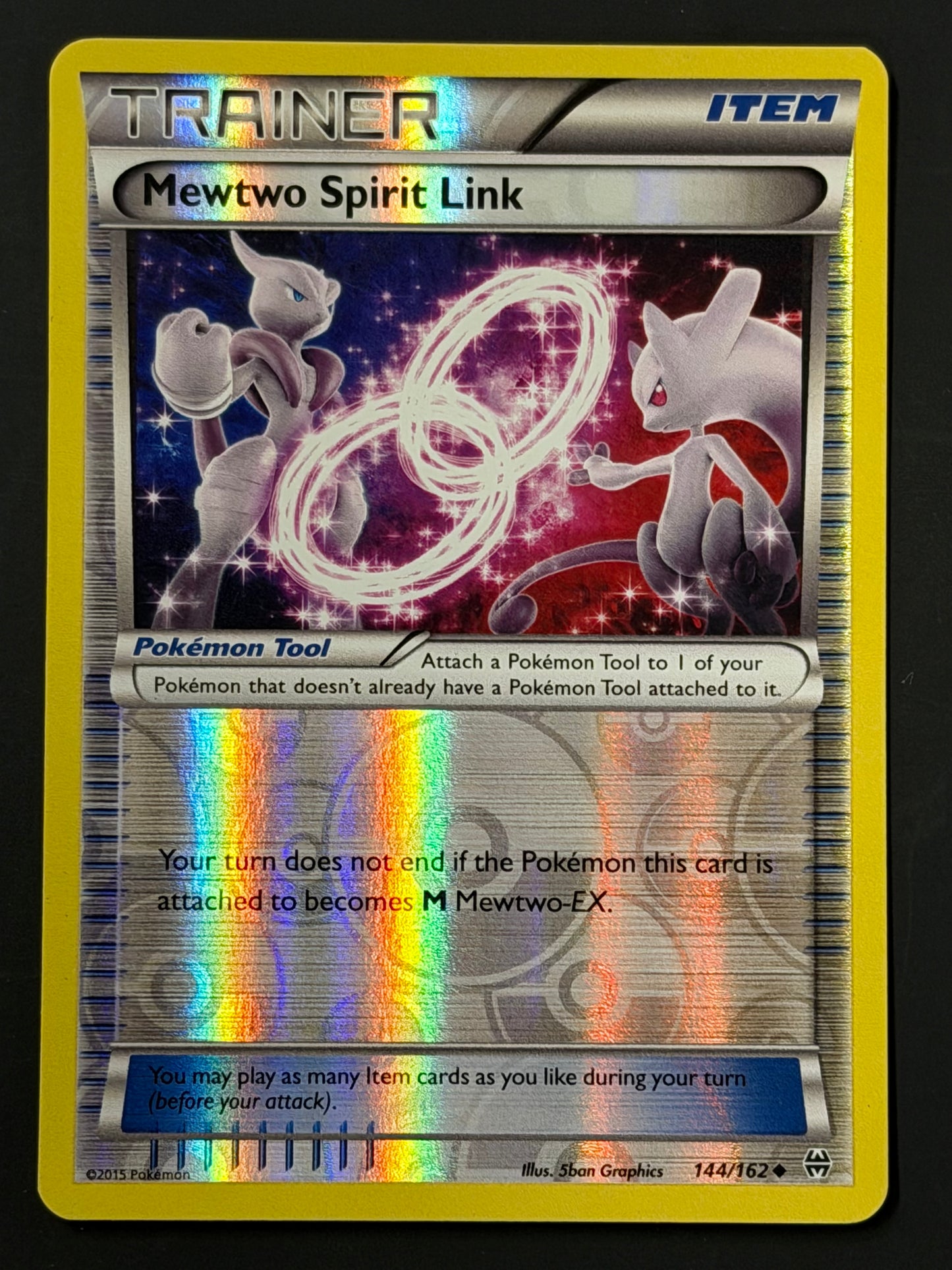 144/162 Mewtwo Spirit Link - Pokémon BREAKthrough Uncommon Reverse