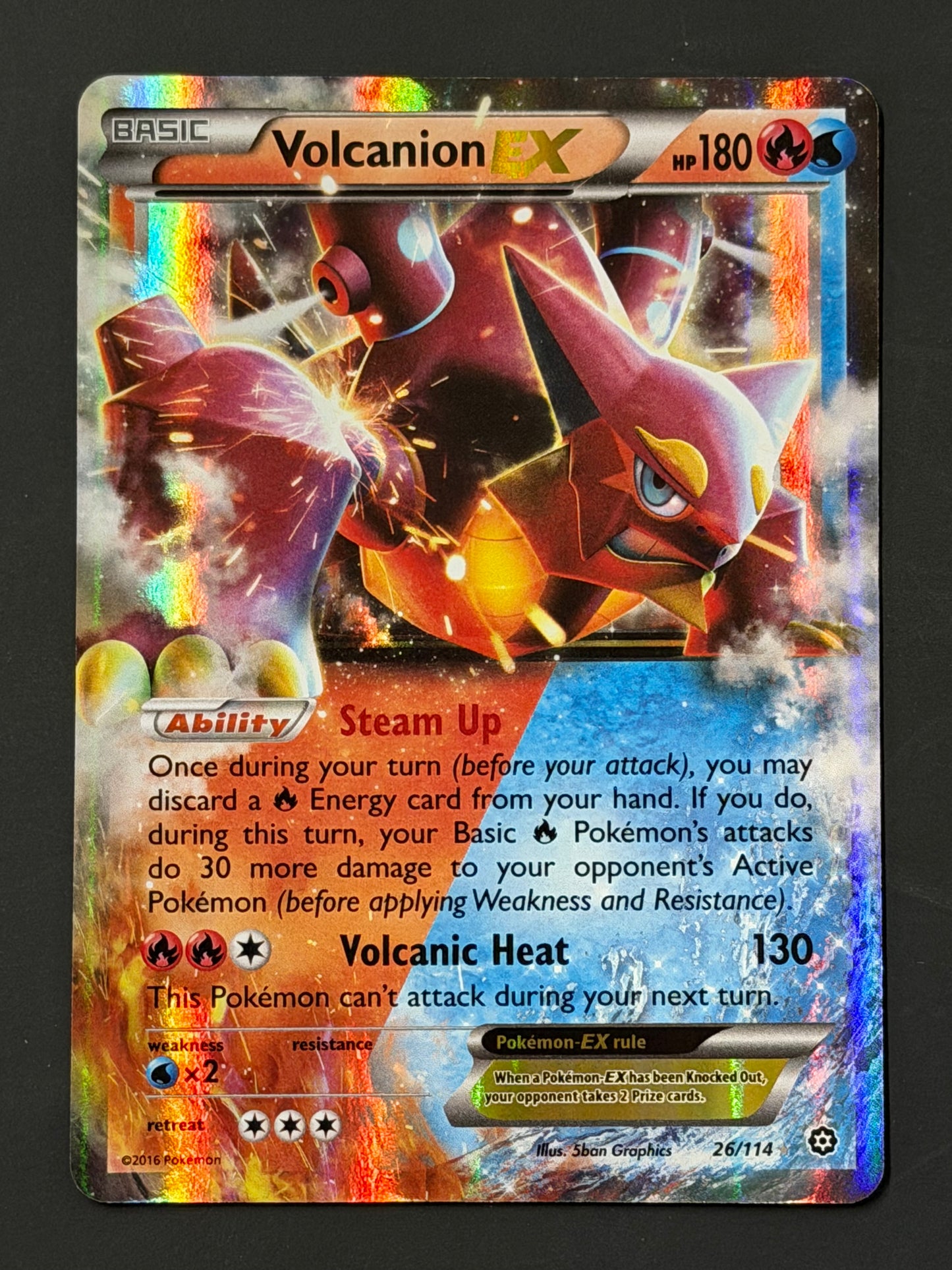 026/114 Volcanion Ex - Pokémon Steam Siege Ultra Rare