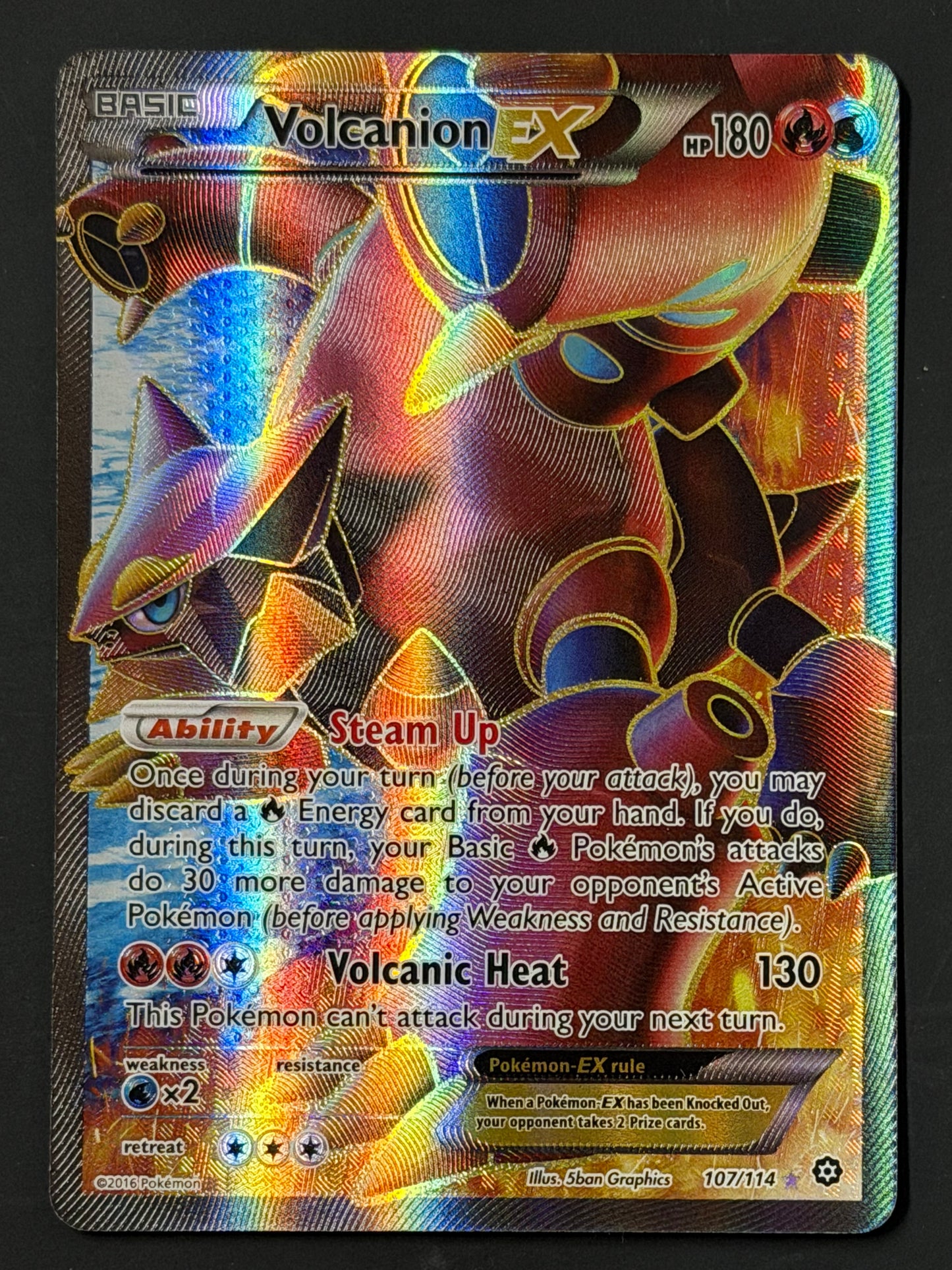 107/114 Volcanion Ex - Pokémon Steam Siege Full Art