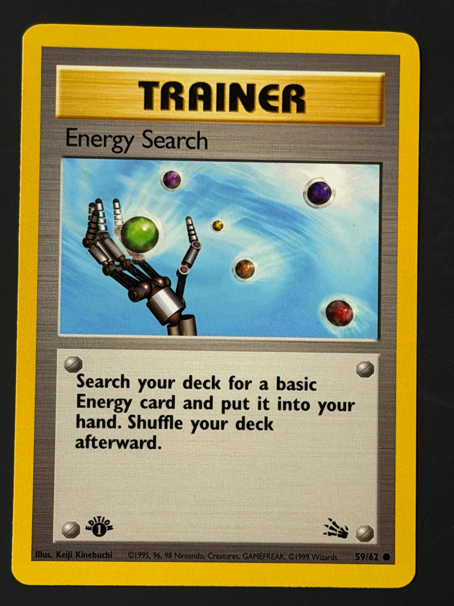 59/62 Energy Search - Pokémon Fossil 1st Edition Common