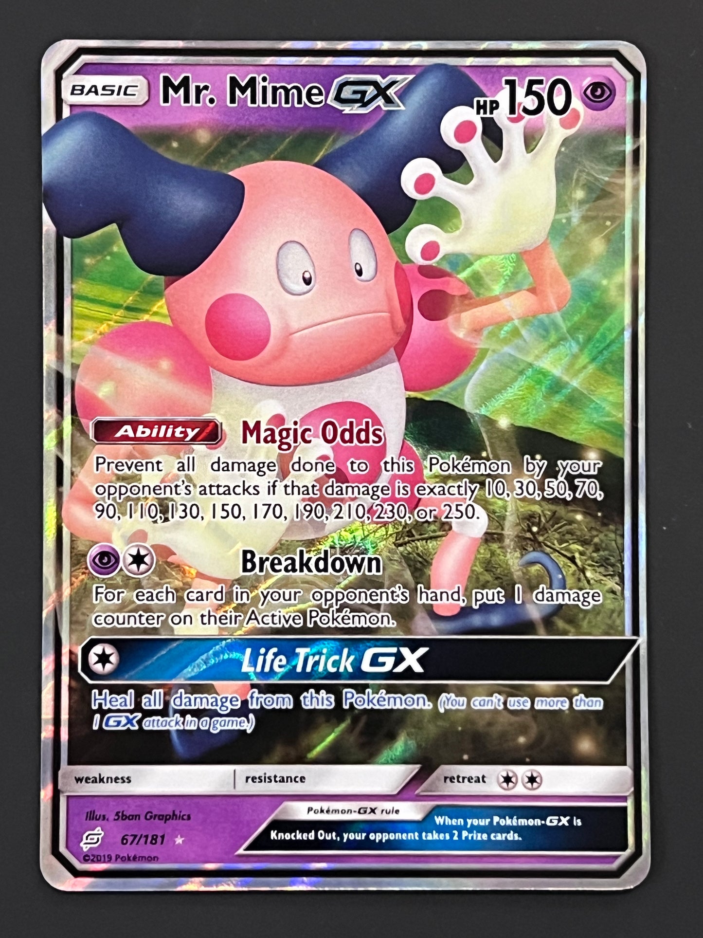 067/181 Mr. Mime Gx - Pokémon Team Up Ultra Rare