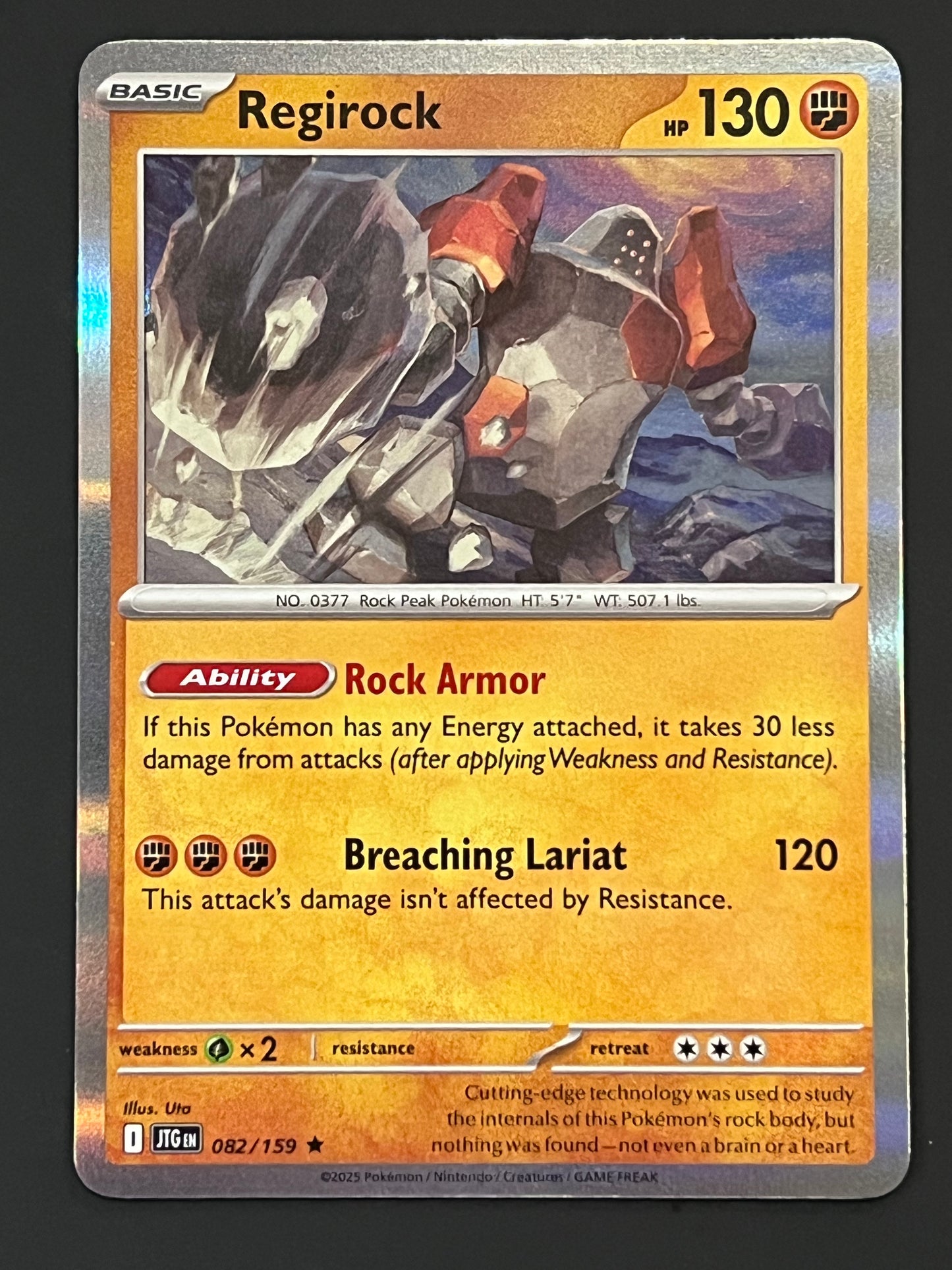 082/159 Regirock - Pokémon Journey Together Rare Holo