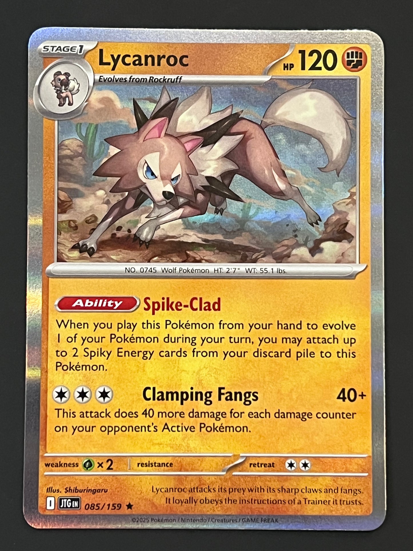 085/159 Lycanroc - Pokémon Journey Together Rare Holo