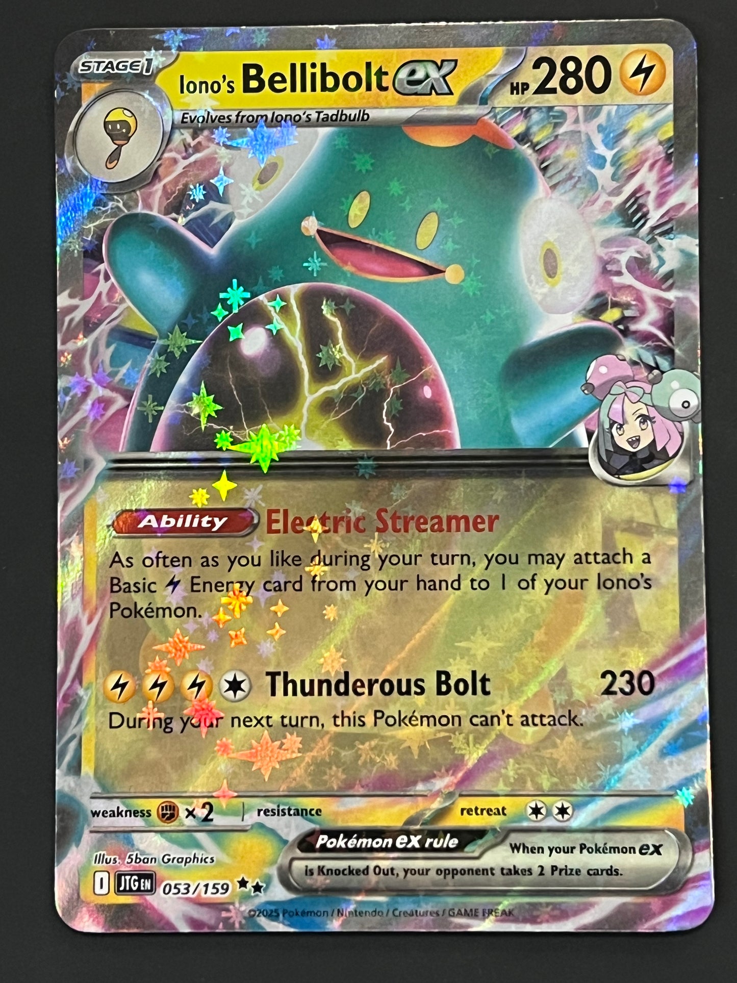 053/159 Iono’s Bellibolt Ex - Pokémon Journey Together Double Rare