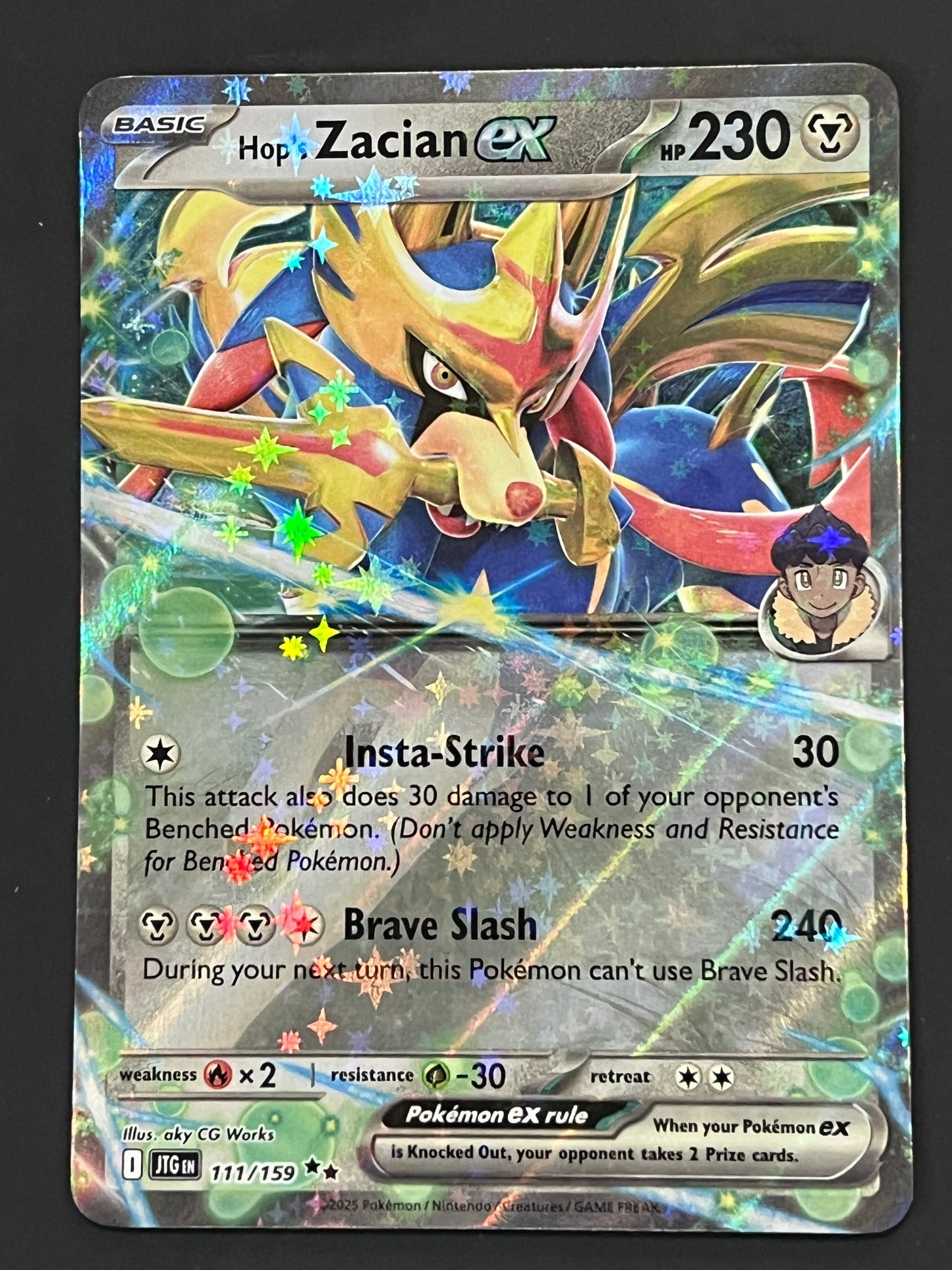 111/159 Hop’s Zacian Ex - Pokémon Journey Together Double Rare