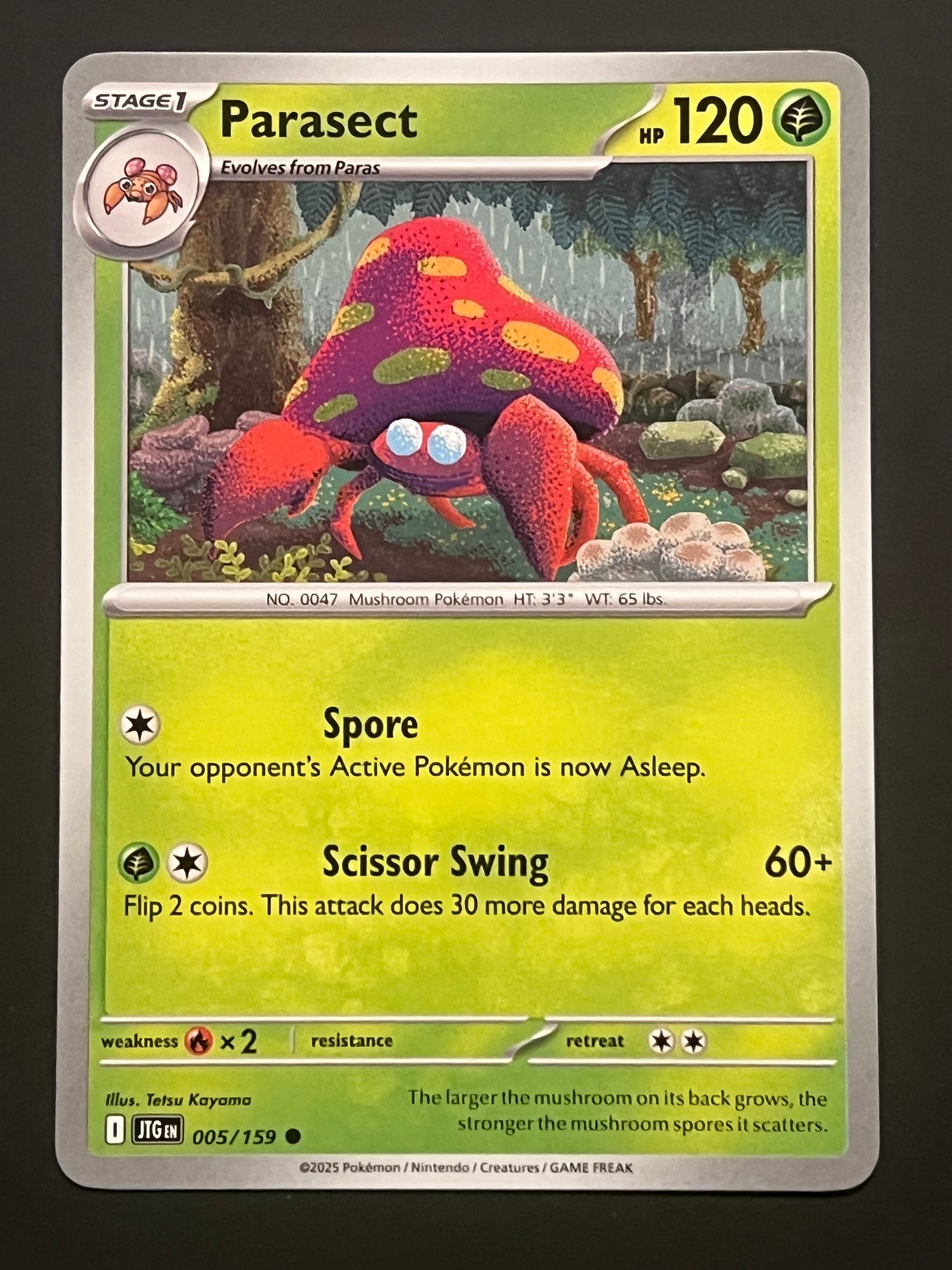 005/159 Parasect - Pokémon Journey Together Common