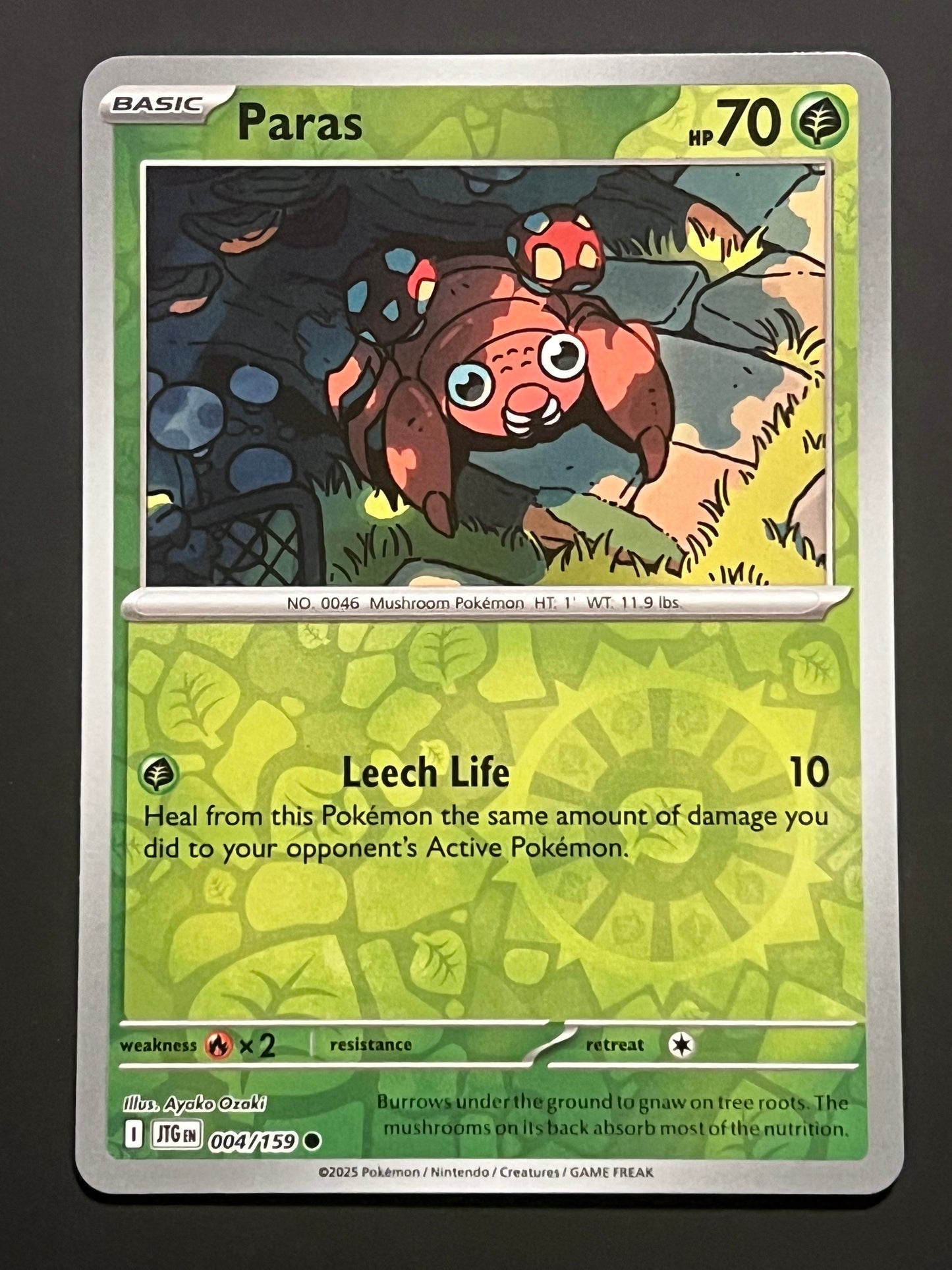 004/159 Paras - Pokémon Journey Together Common Reverse