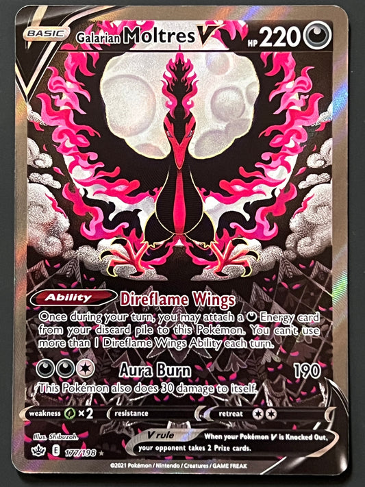 177/198 Galarian Moltres V - Pokémon Chilling Reign Alternate Full Art