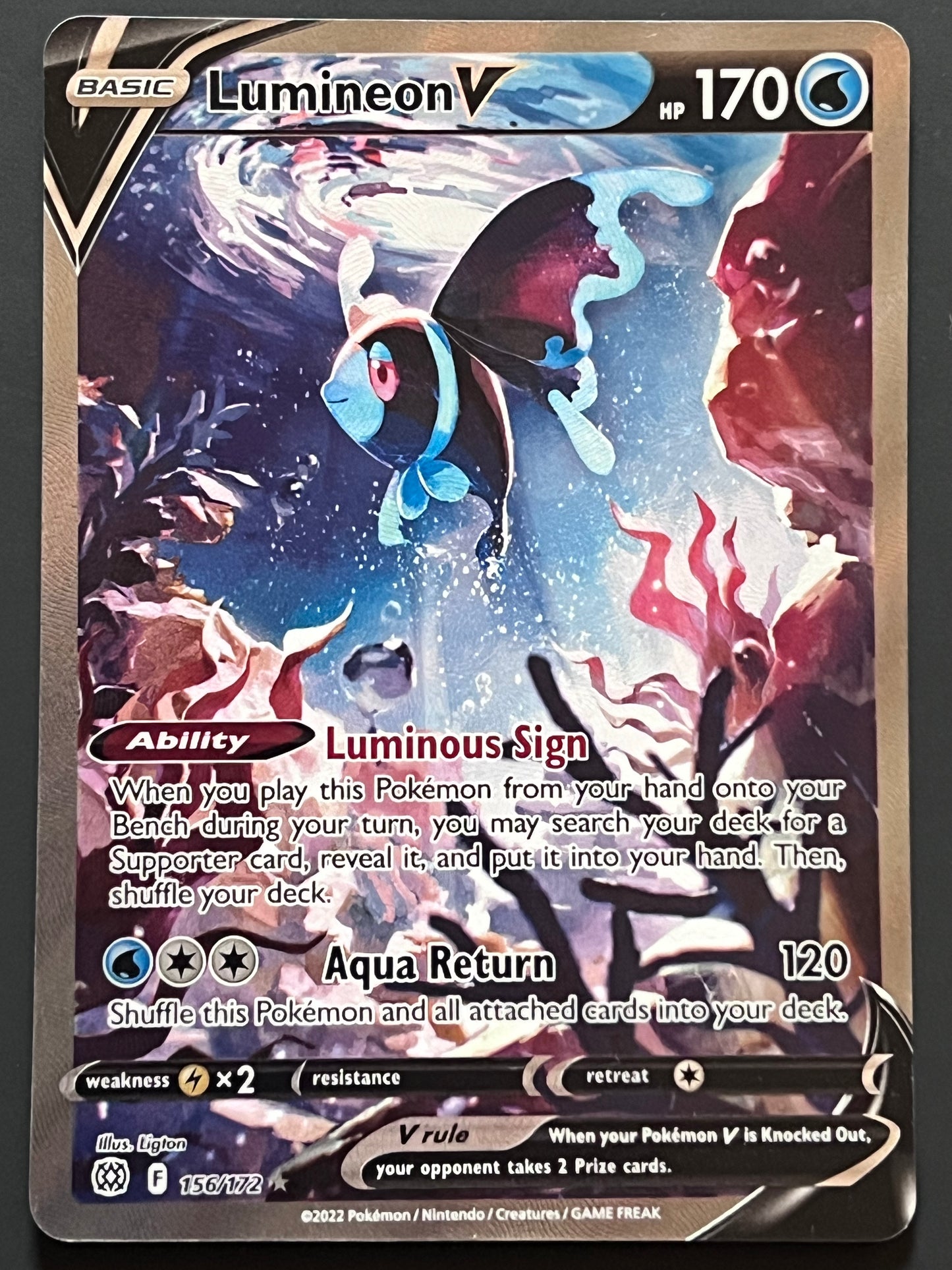 156/172 Lumineon V - Pokémon Brilliant Stars Alternate Full Art