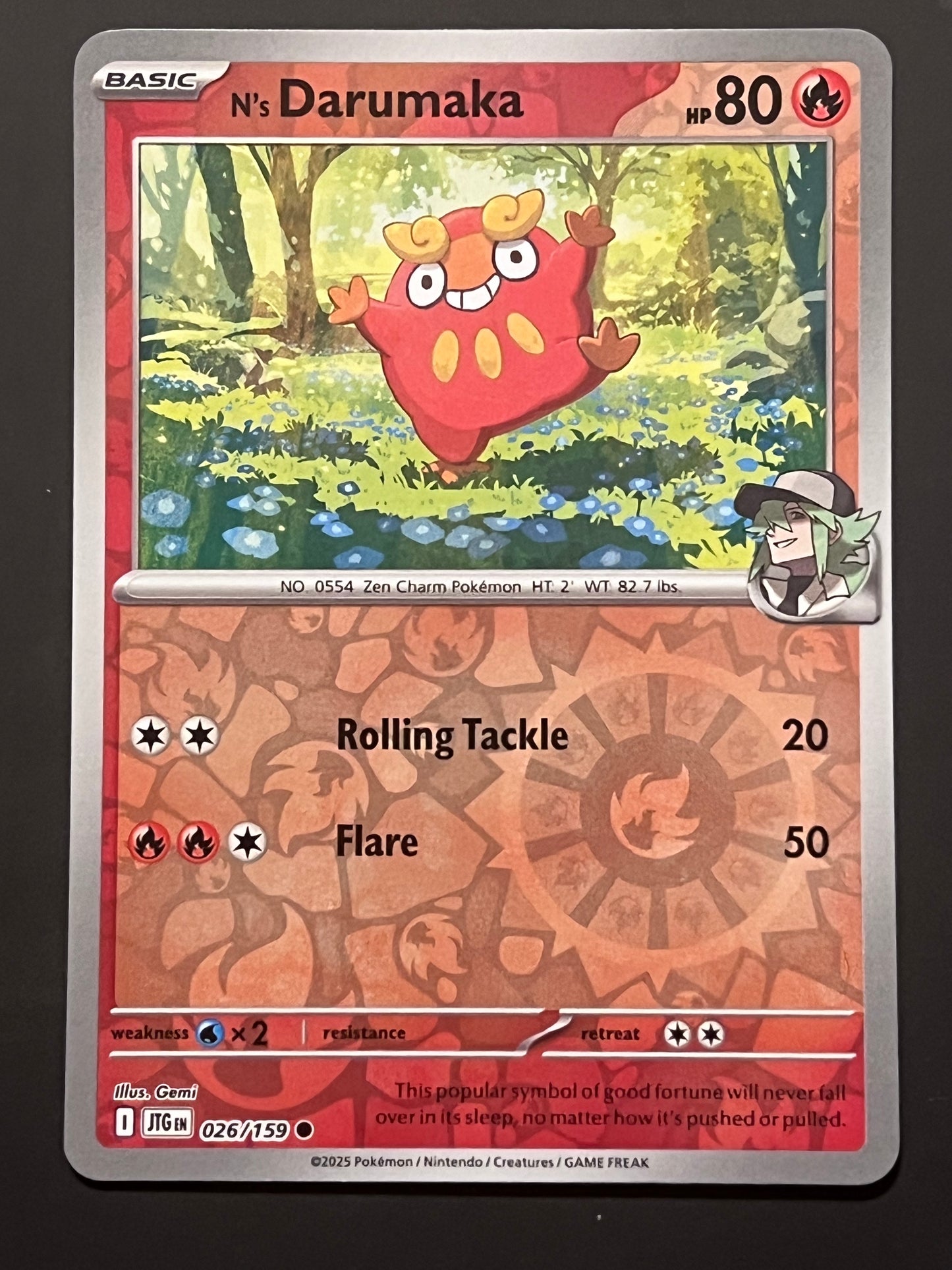 026/159 N’s Darumaka - Pokémon Journey Together Common Reverse