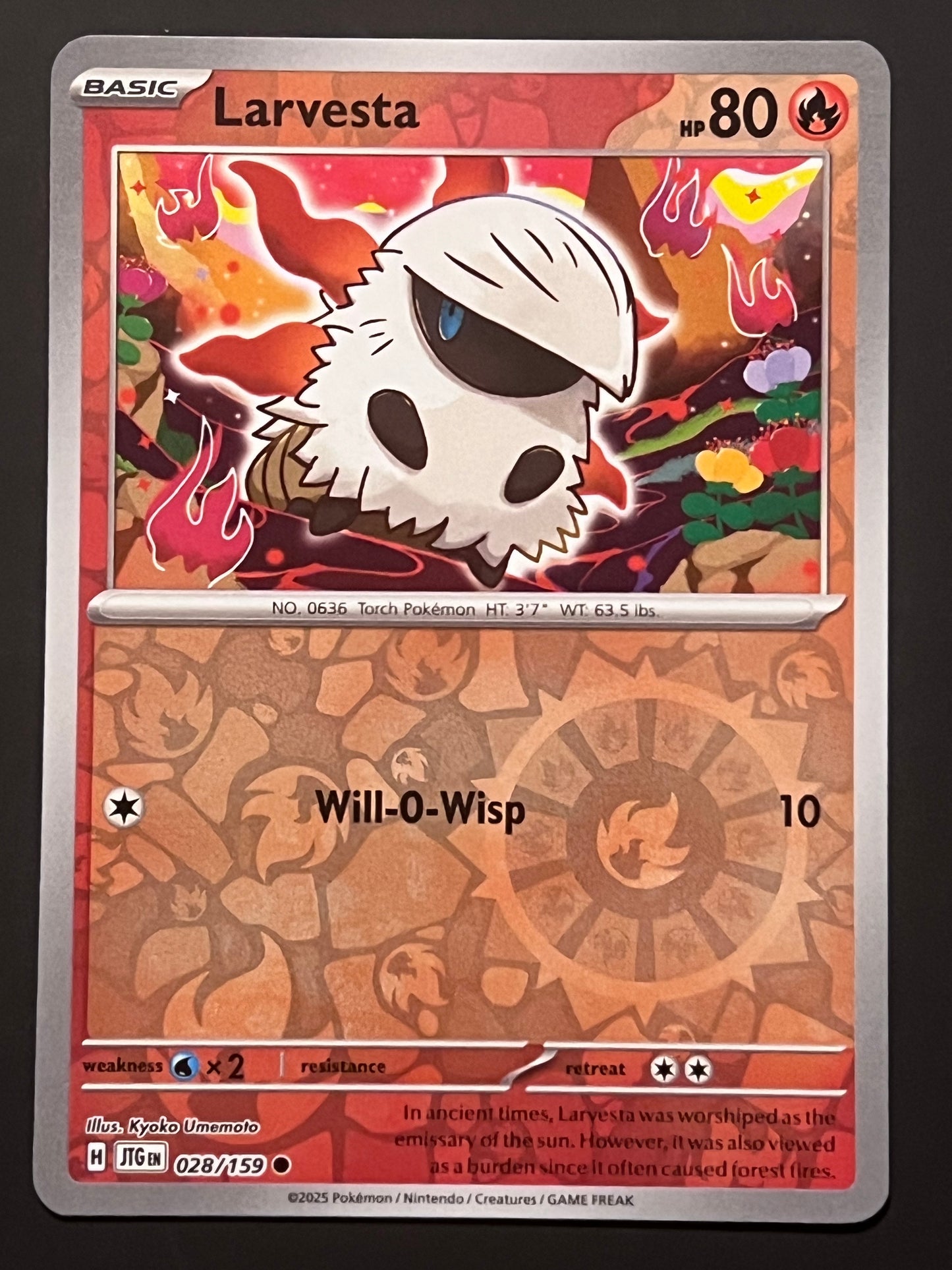 028/159 Larvesta - Pokémon Journey Together Common Reverse