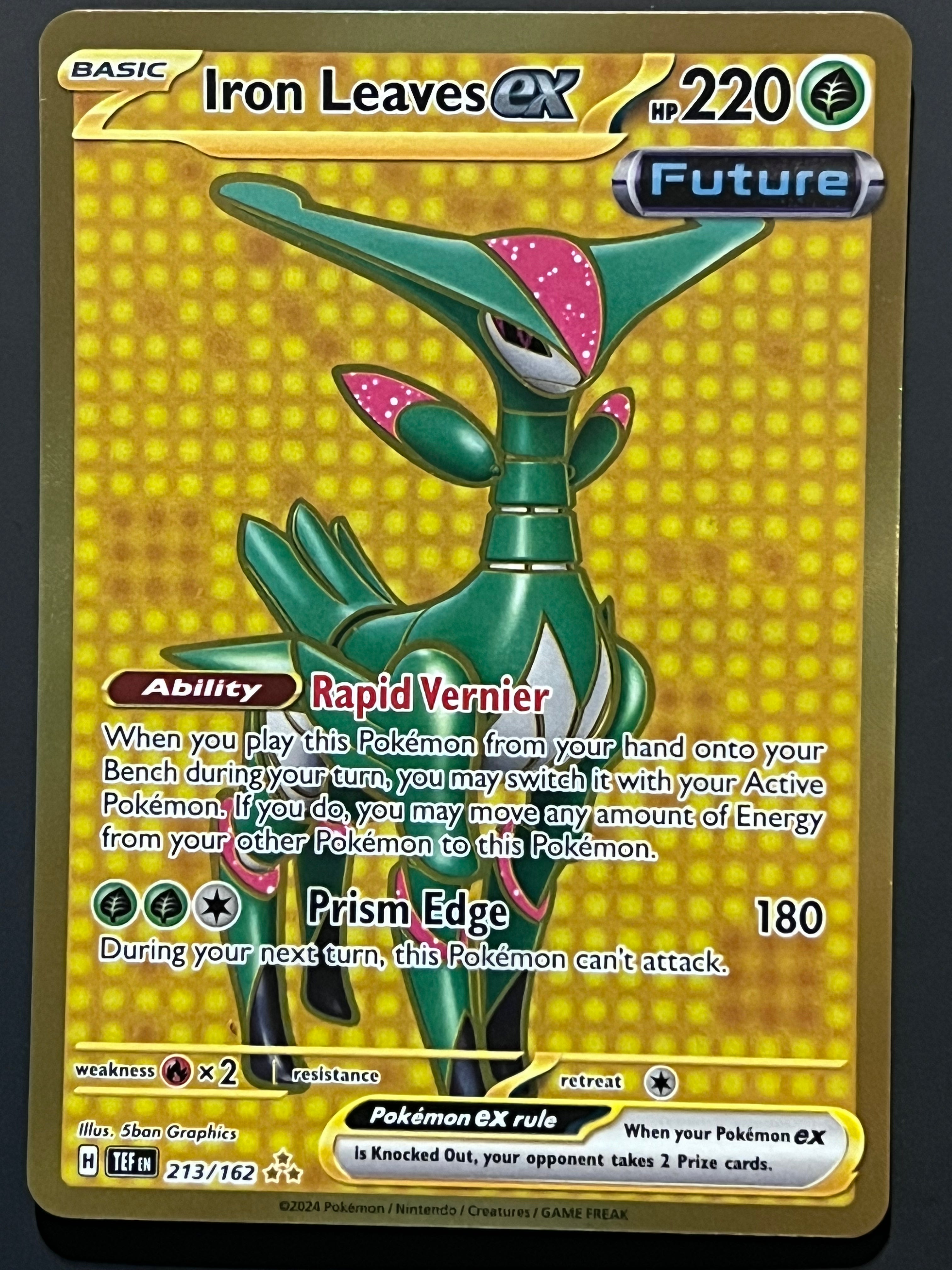 iron leaves pokemon card value 213/162 Iron Leaves Ex