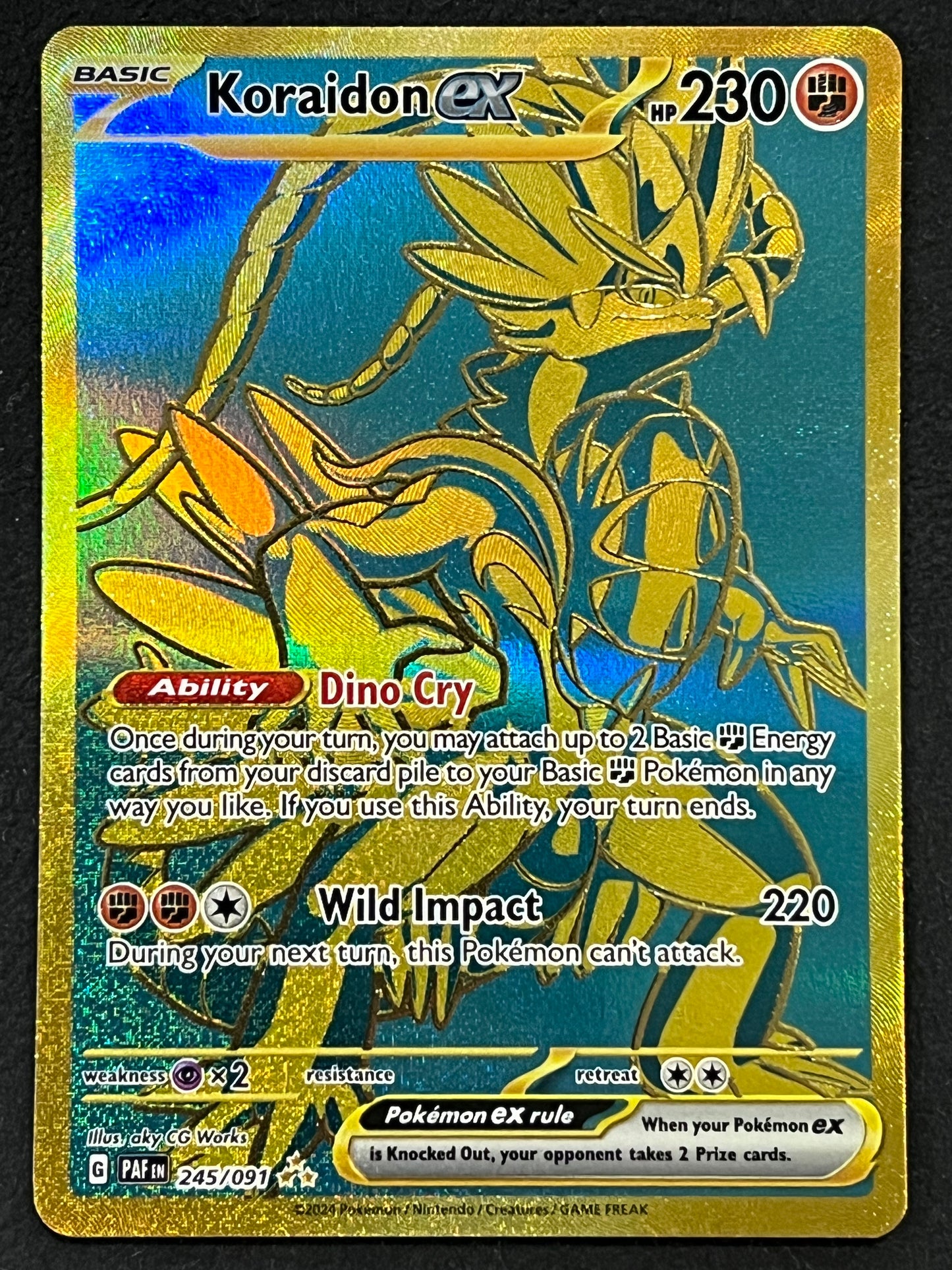 245/091 Koraidon Ex - Pokémon Paldean Fates Hyper Rare