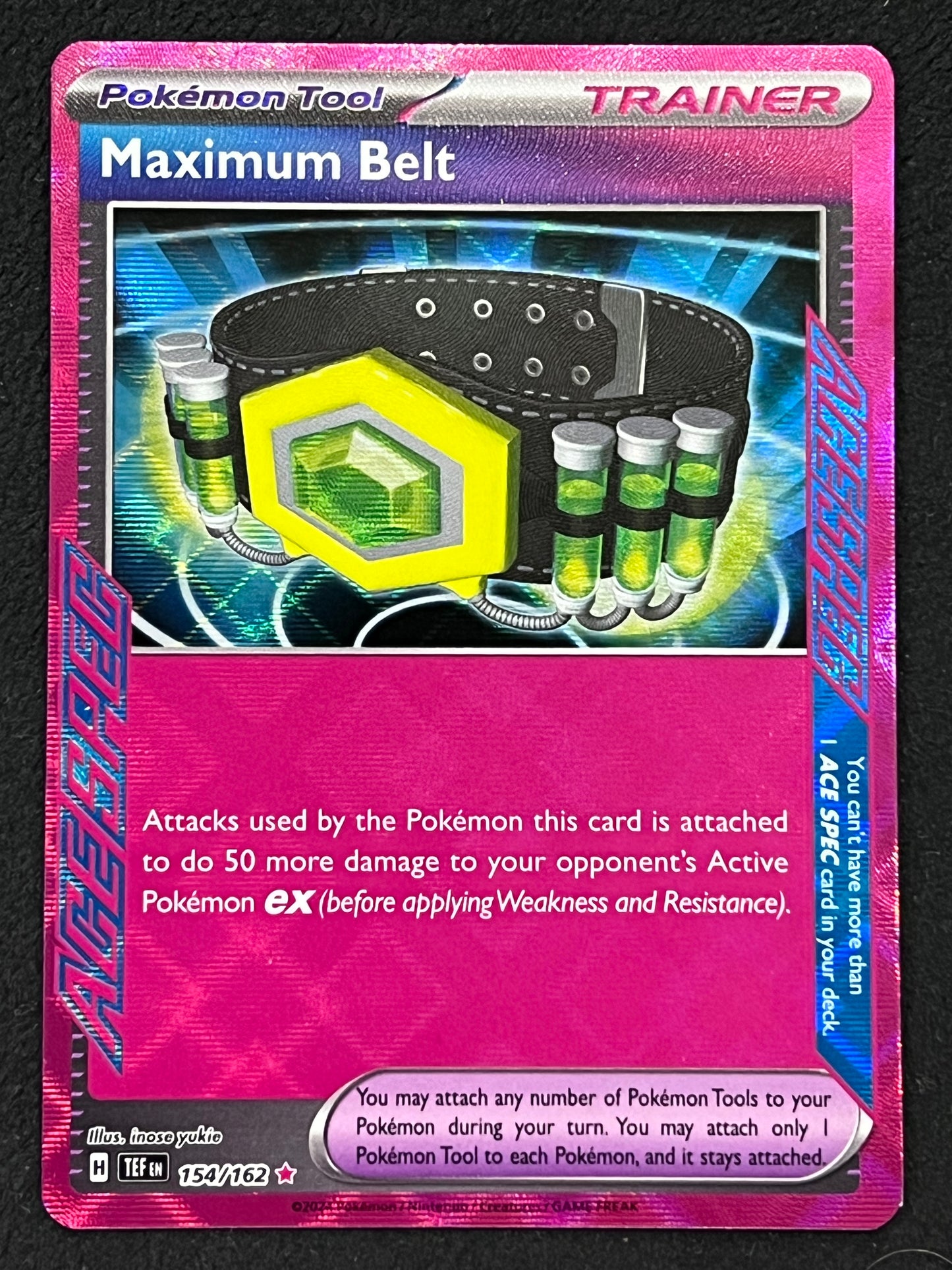 154/162 Maximum Belt - Pokémon Temporal Forces Ace Spec