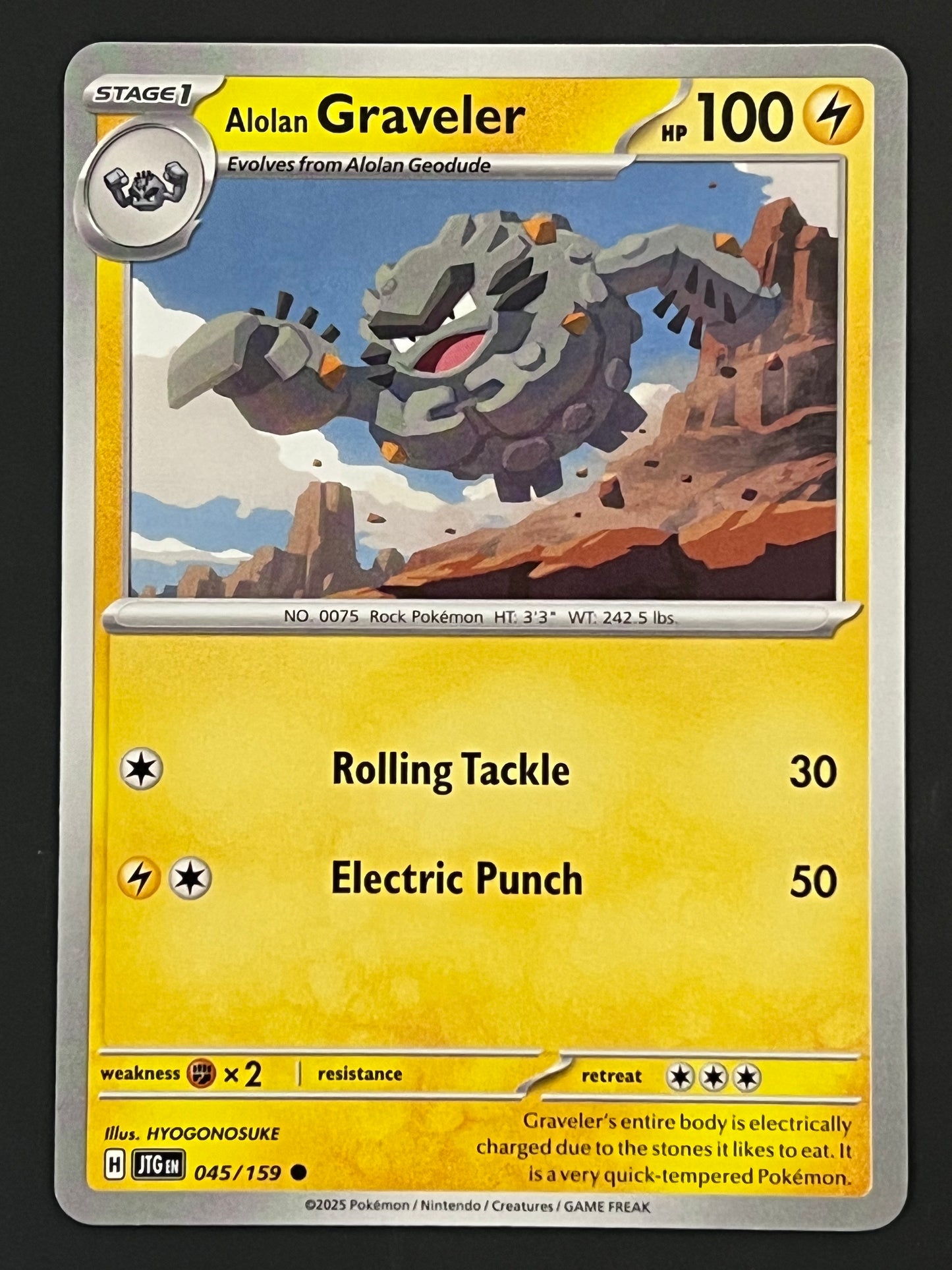 045/159 Alolan Graveler - Pokémon Journey Together Common