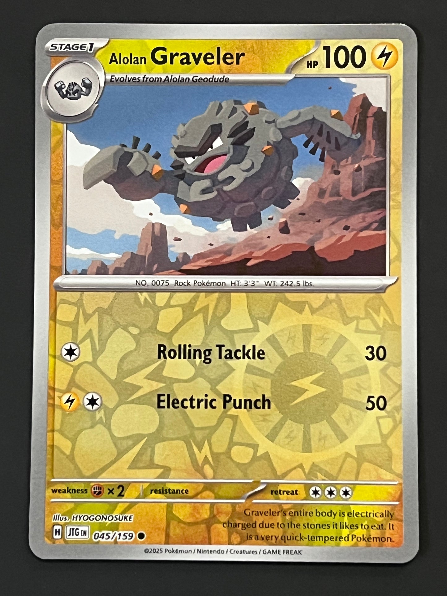 045/159 Alolan Graveler - Pokémon Journey Together Common Reverse