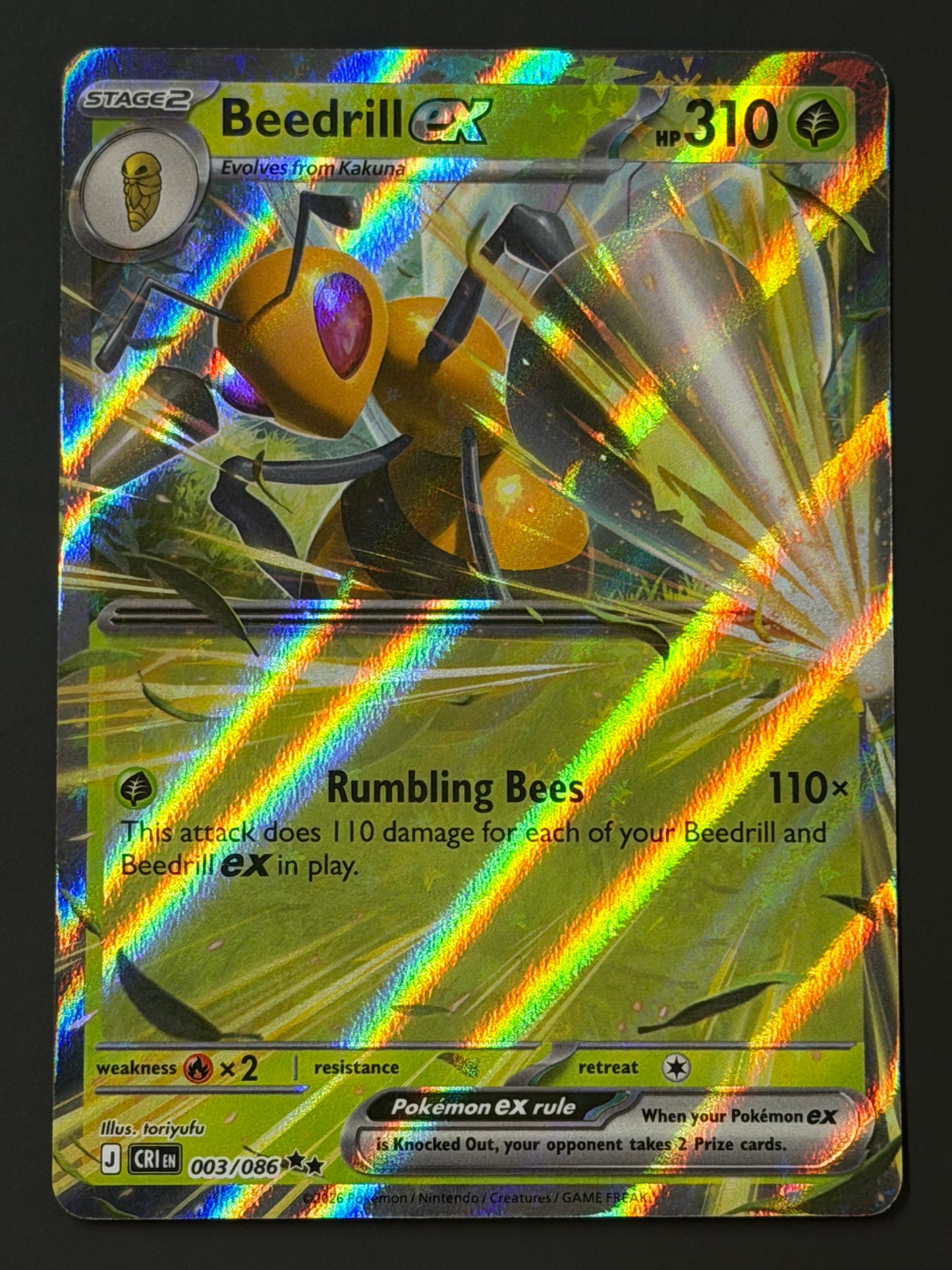 003/086 Beedrill ex - Pokémon Chaos Rising Double Rare