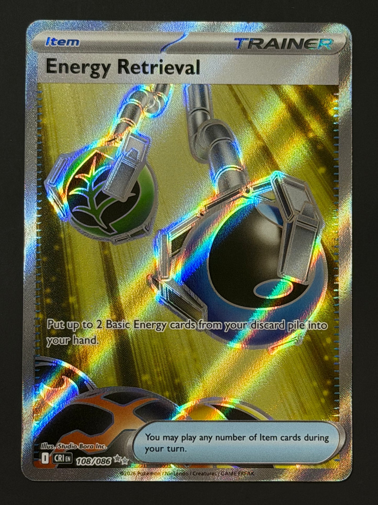 108/086 Energy Retrieval - Pokémon Chaos Rising Ultra Rare