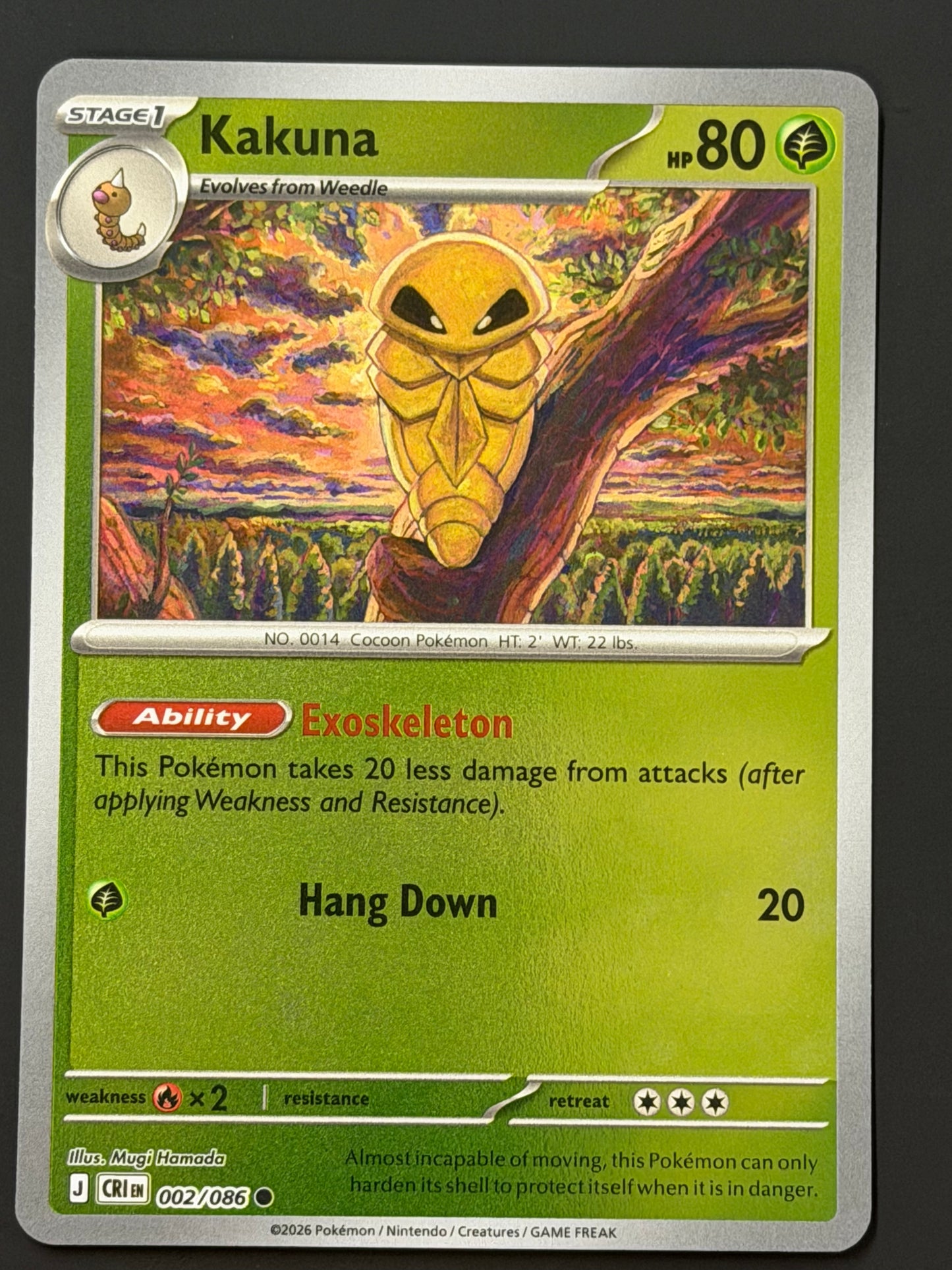 002/086 Kakuna - Pokémon Chaos Rising Common Reverse