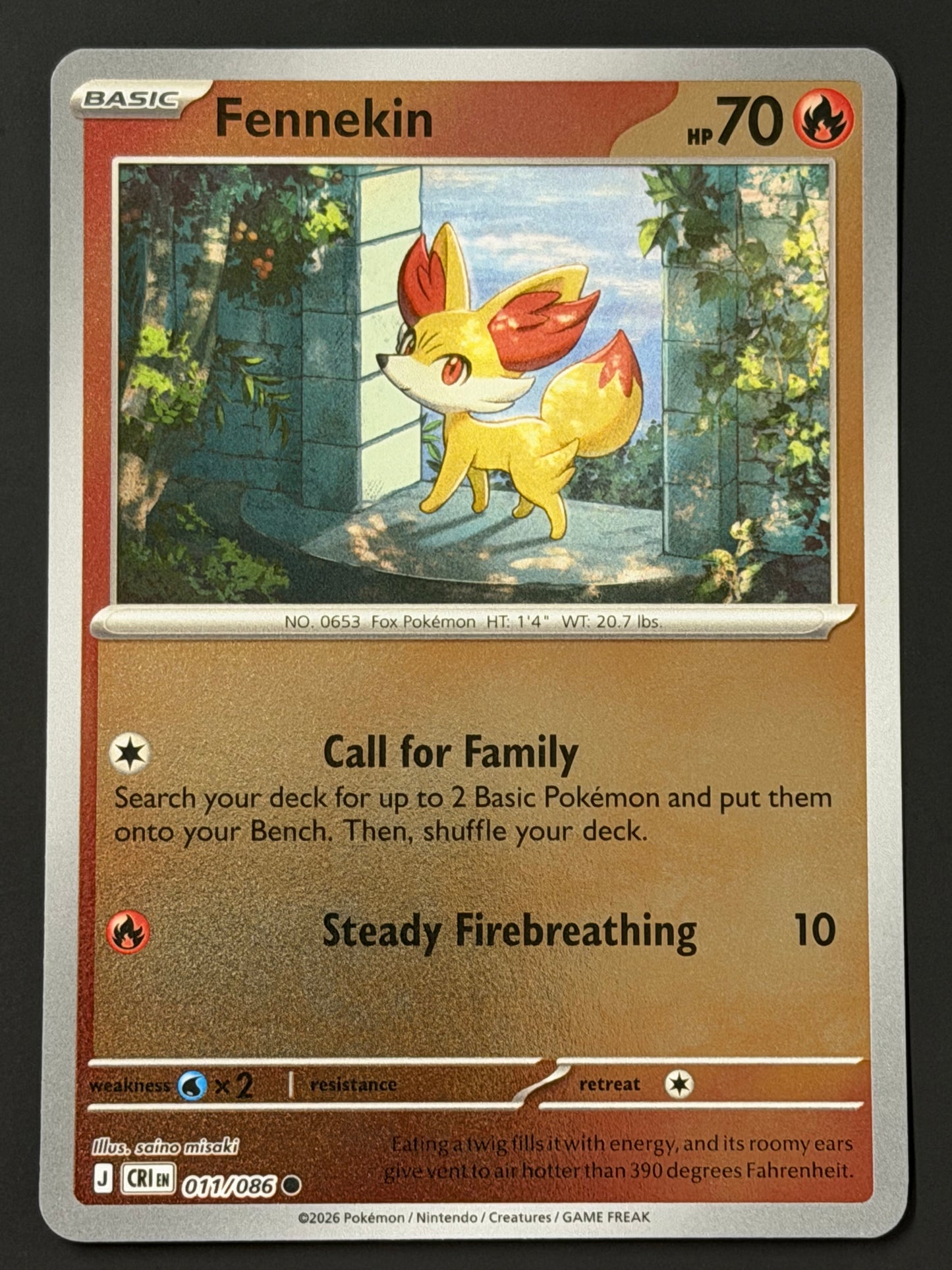 011/086 Fennekin - Pokémon Chaos Rising Common Reverse
