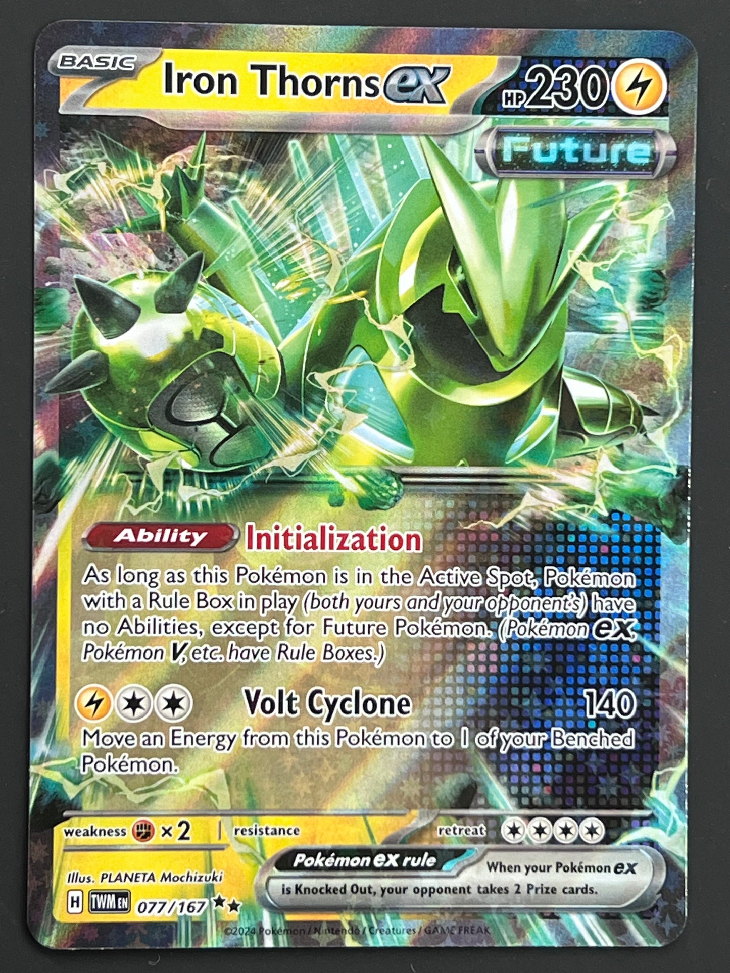 077/167 Iron Thorns Ex - Pokémon Twilight Masquerade Double Rare