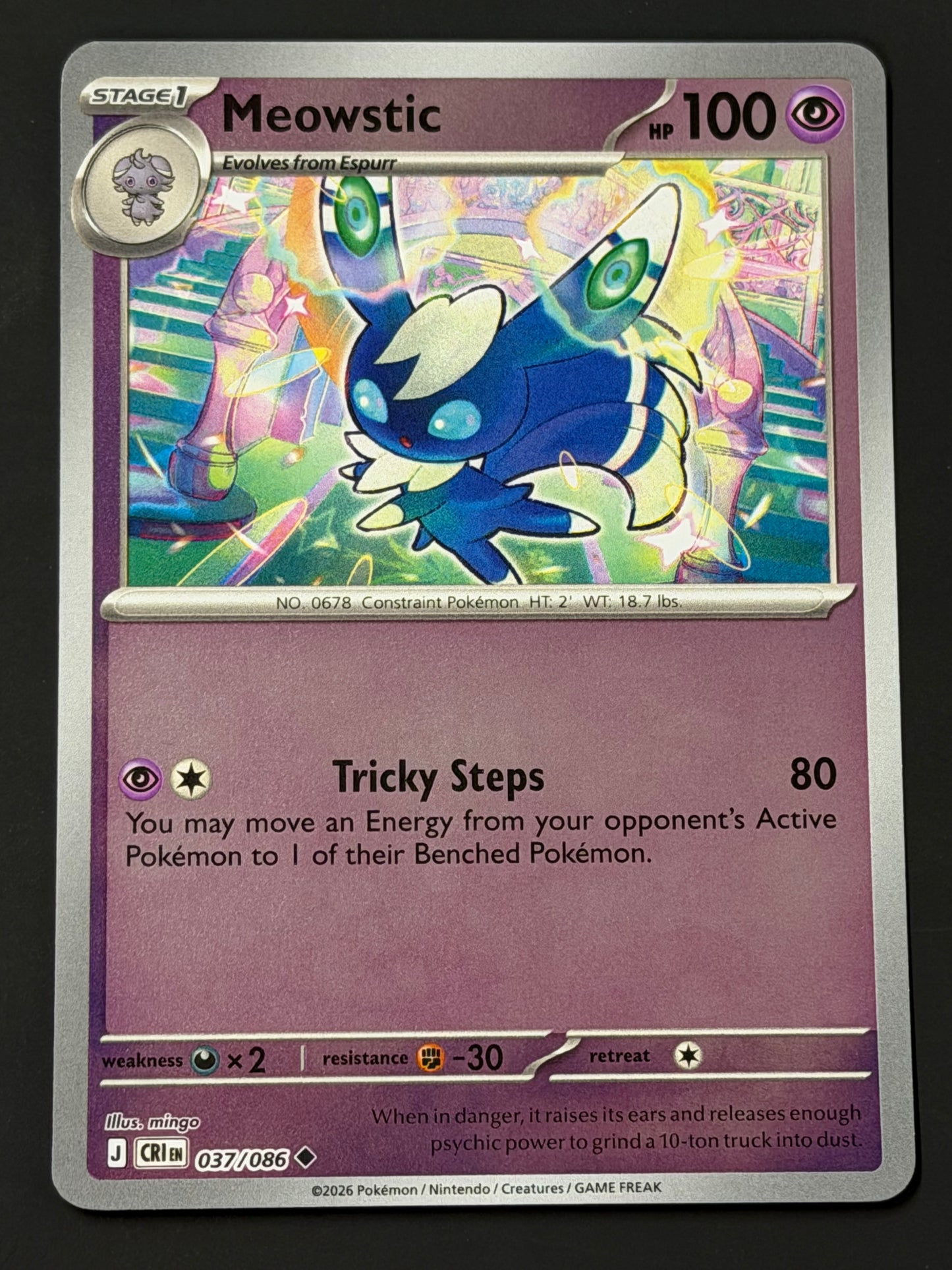 037/086 Meowstic - Pokémon Chaos Rising Uncommon Reverse