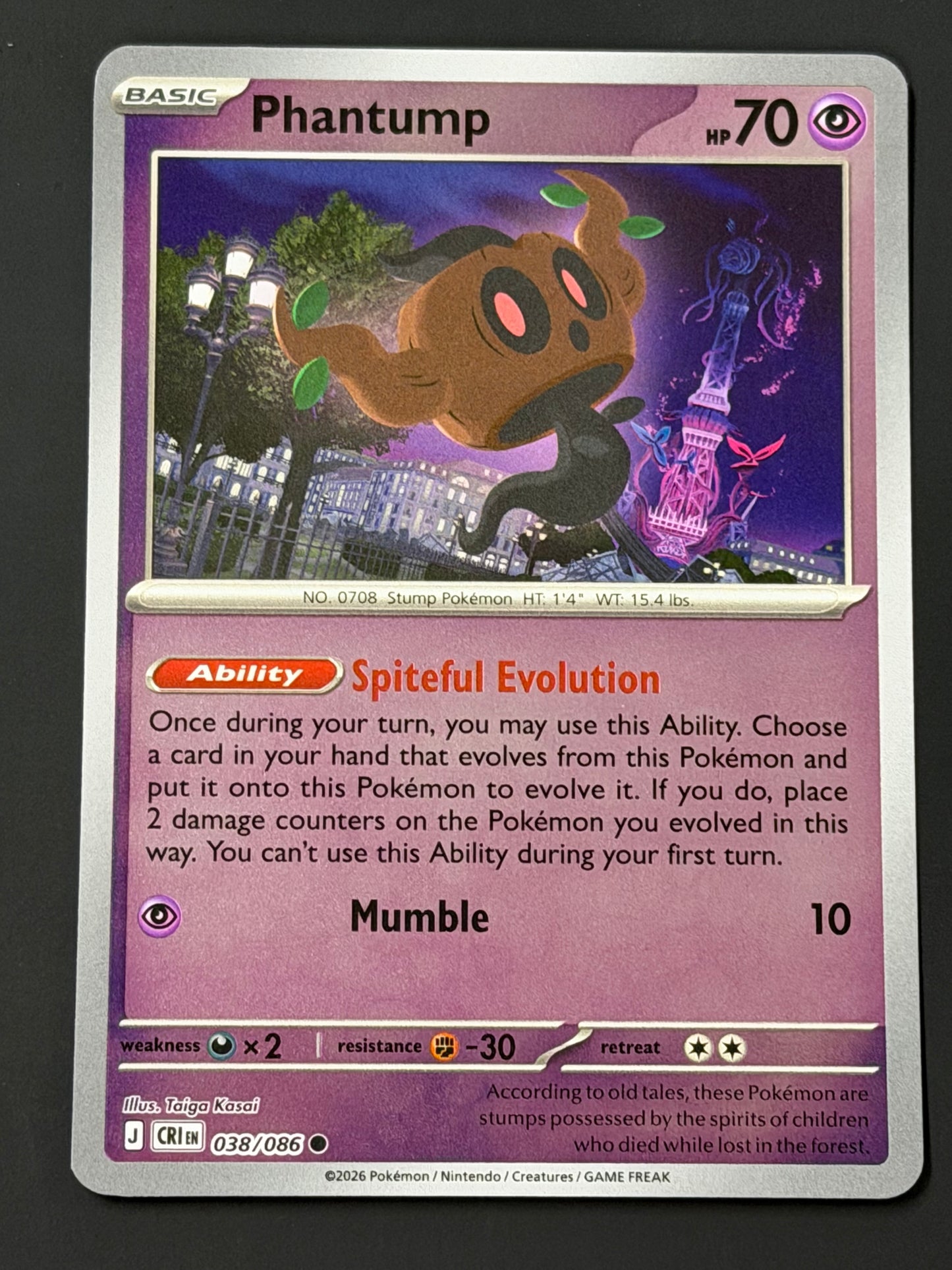 038/086 Phantump - Pokémon Chaos Rising Common Reverse