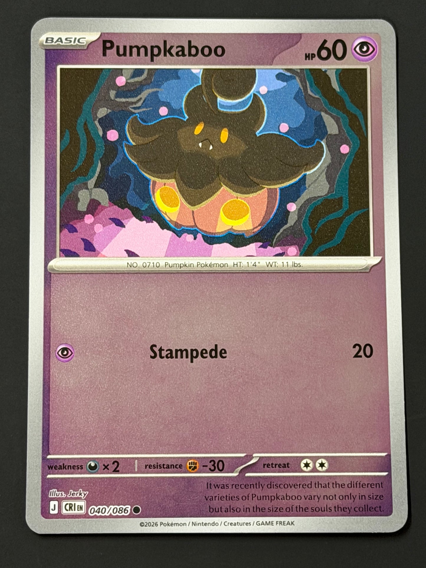 040/086 Pumpkaboo - Pokémon Chaos Rising Common Reverse