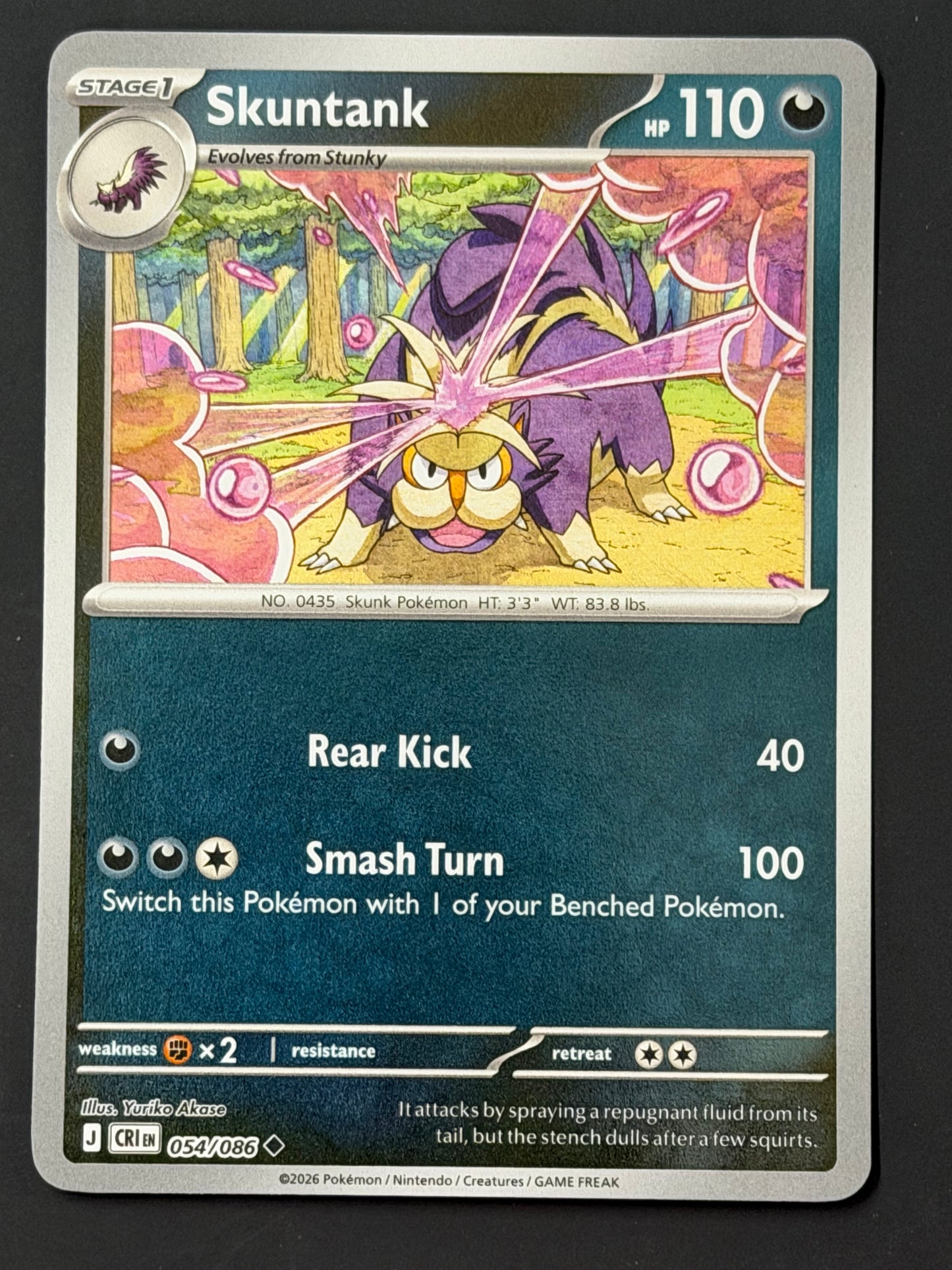 054/086 Skuntank - Pokémon Chaos Rising Uncommon Reverse