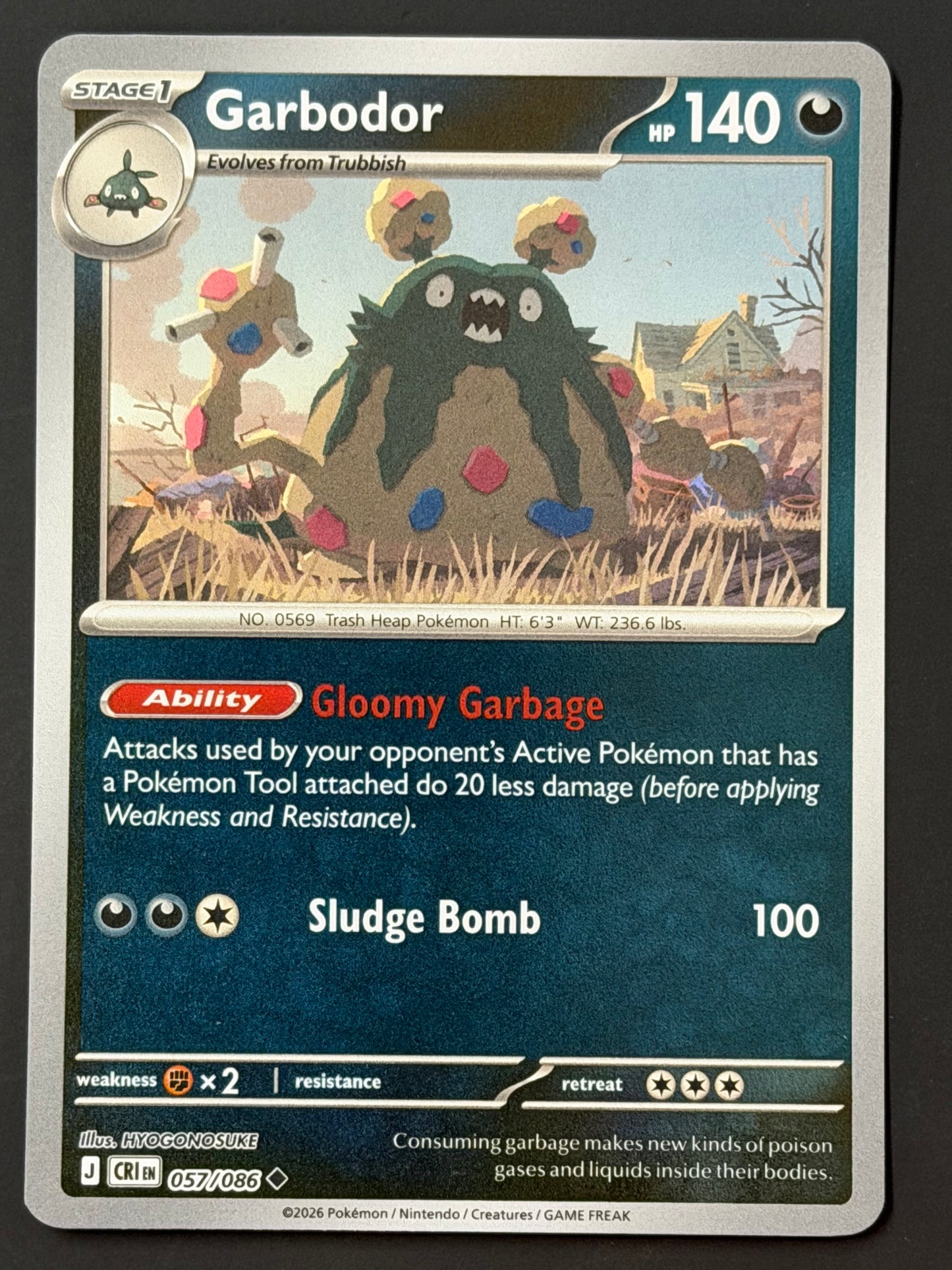 057/086 Garbodor - Pokémon Chaos Rising Uncommon Reverse