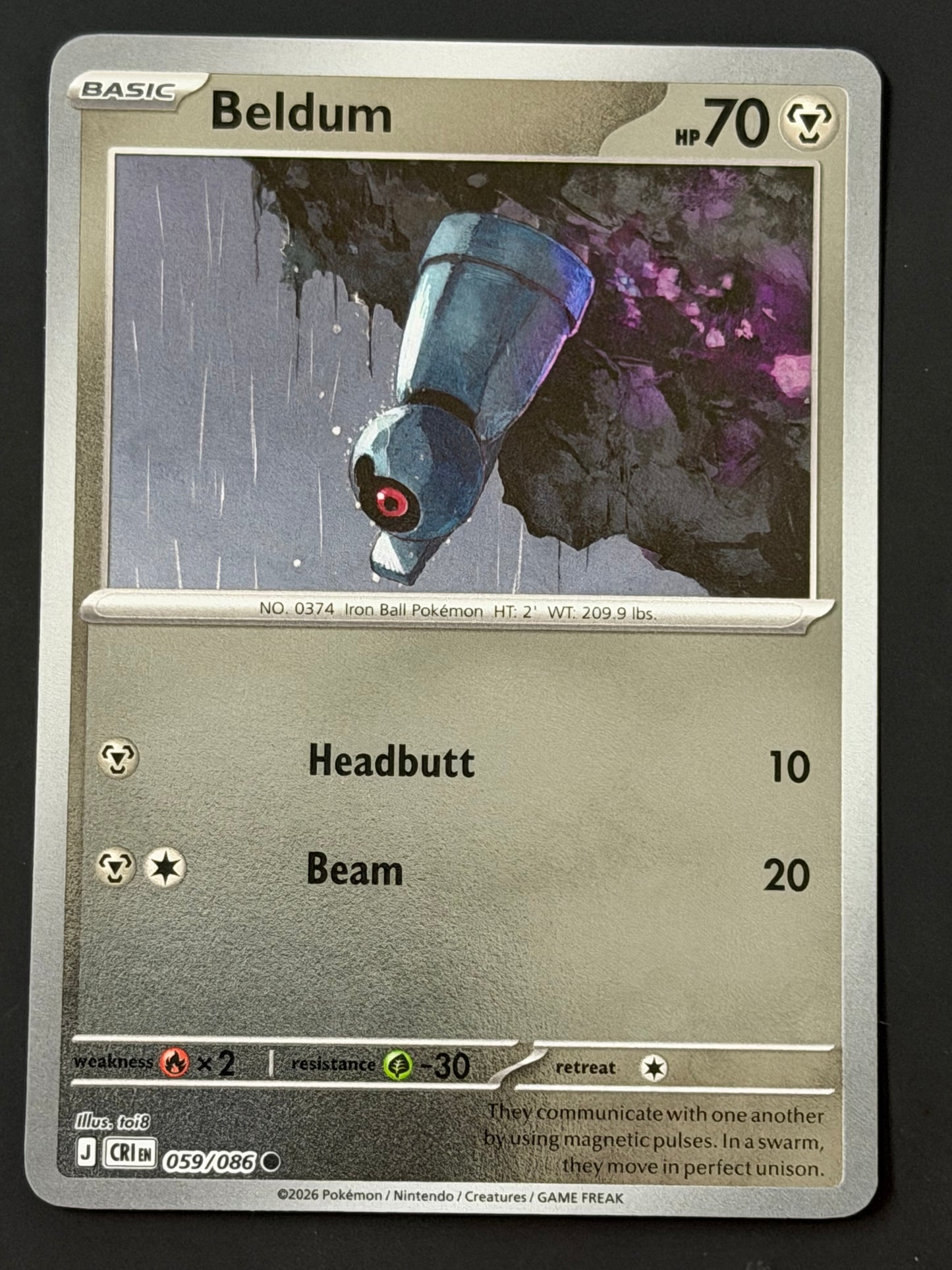 059/086 Beldum - Pokémon Chaos Rising Common Reverse