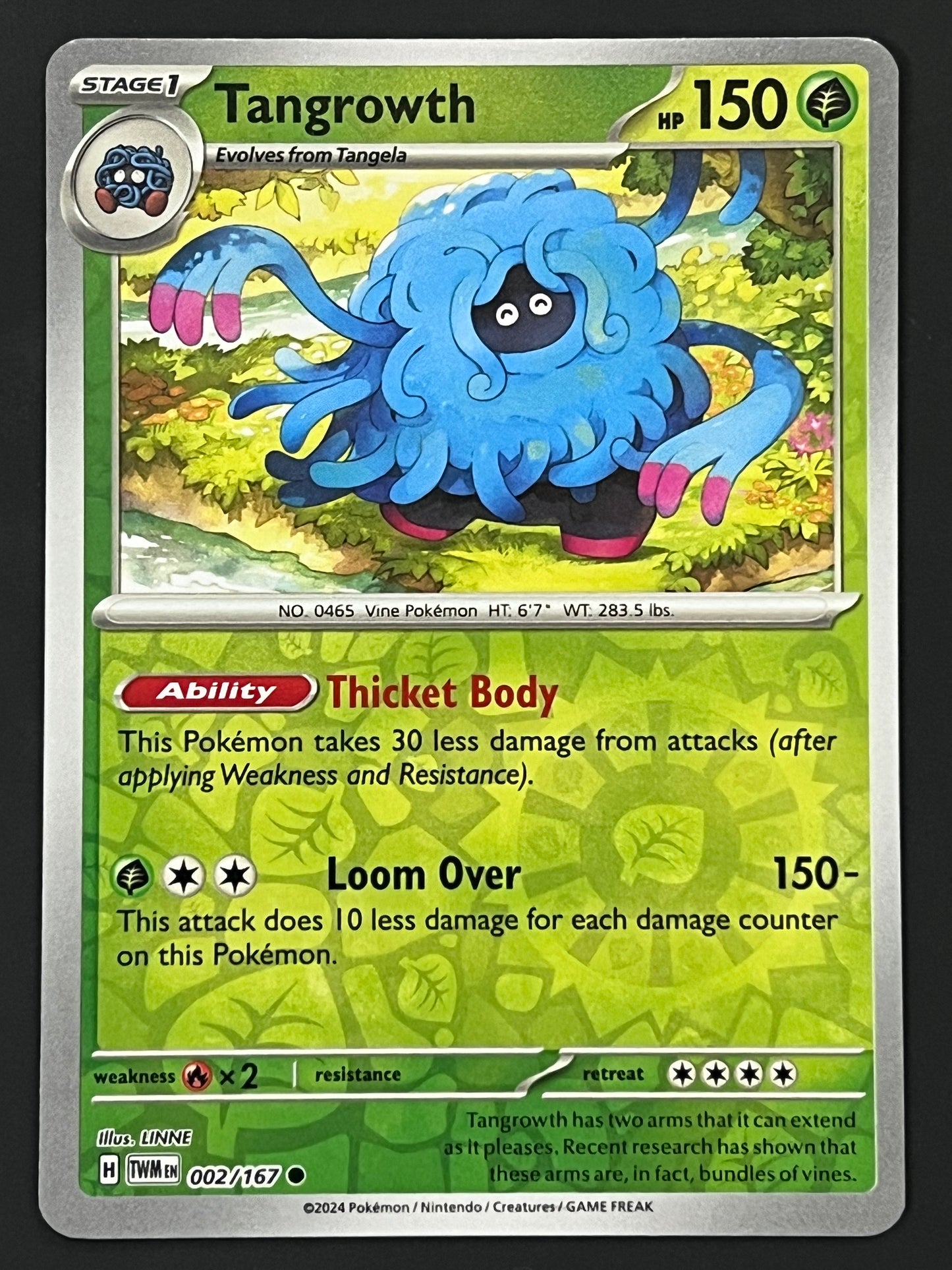 002/167 Tangrowth - Pokémon Twilight Masquerade Common Reverse