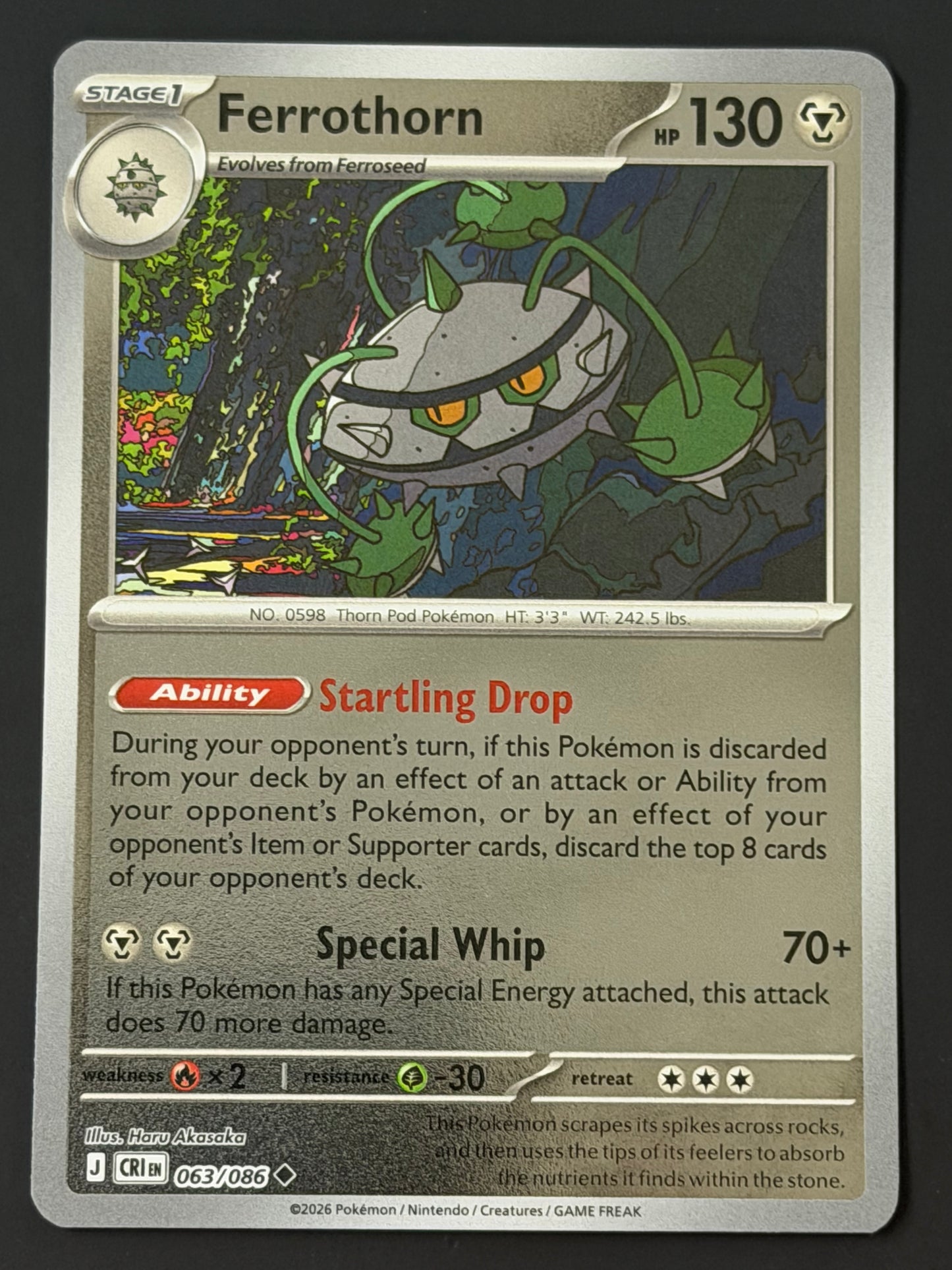 063/086 Ferrothorn - Pokémon Chaos Rising Uncommon Reverse