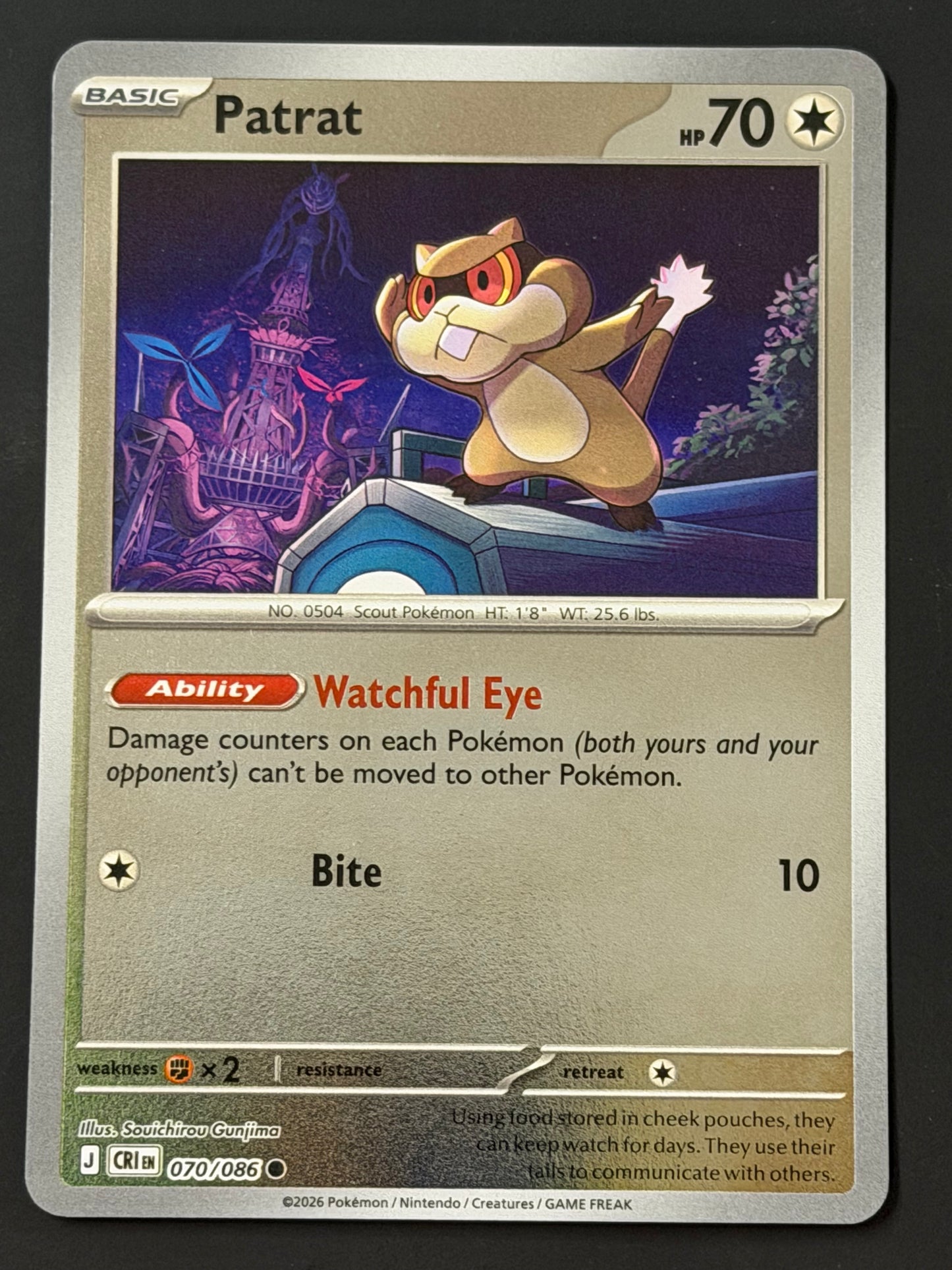 070/086 Patrat - Pokémon Chaos Rising Common Reverse