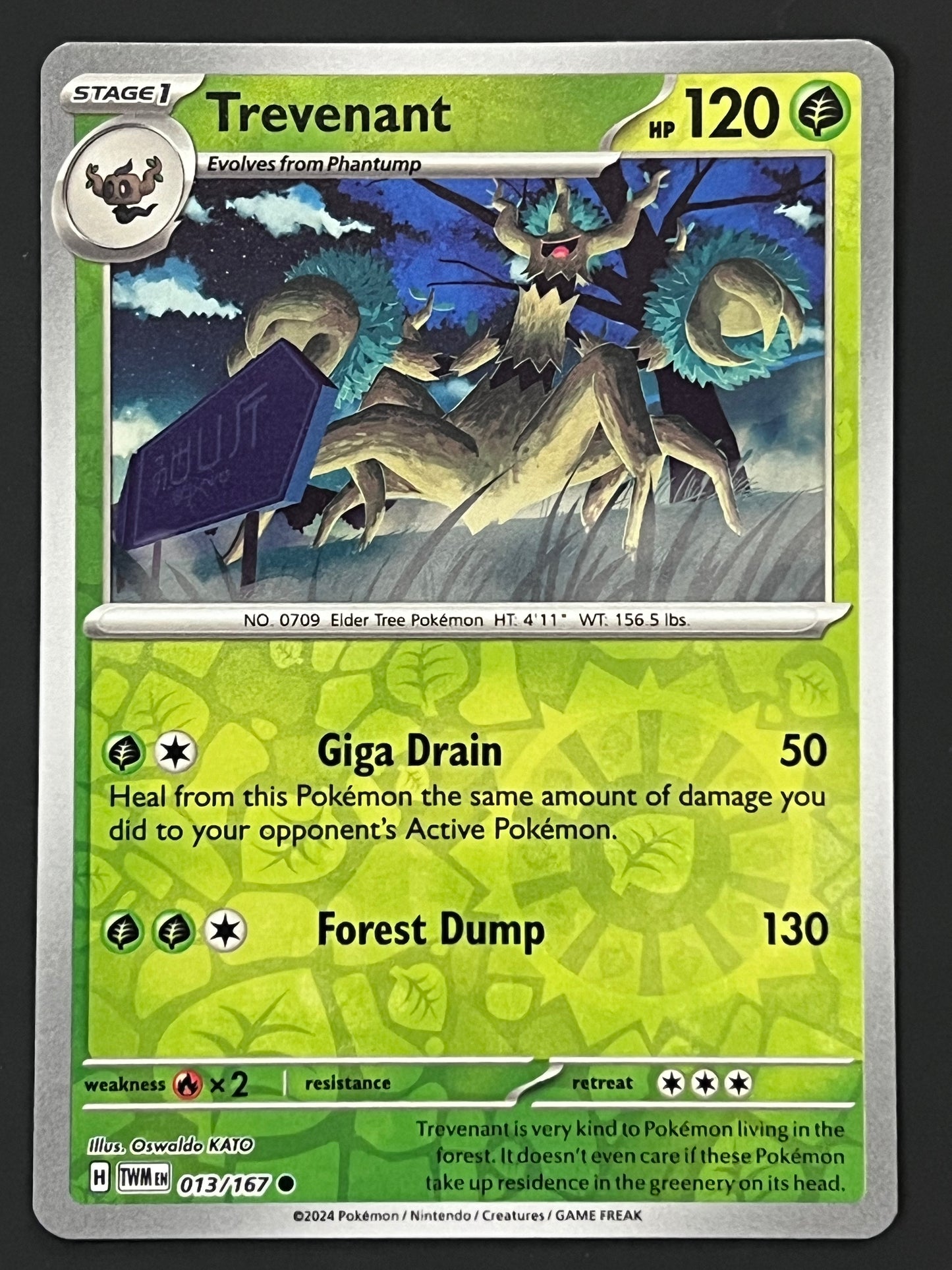 013/167 Trevenant - Pokémon Twilight Masquerade Common Reverse