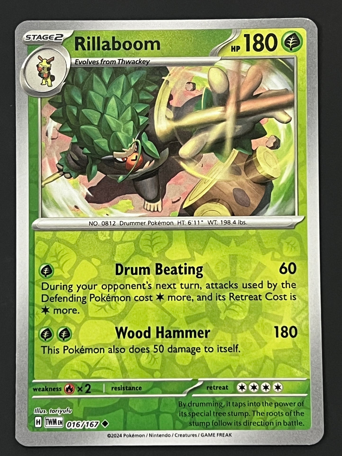 016/167 Rillaboom - Pokémon Twilight Masquerade Uncommon Reverse