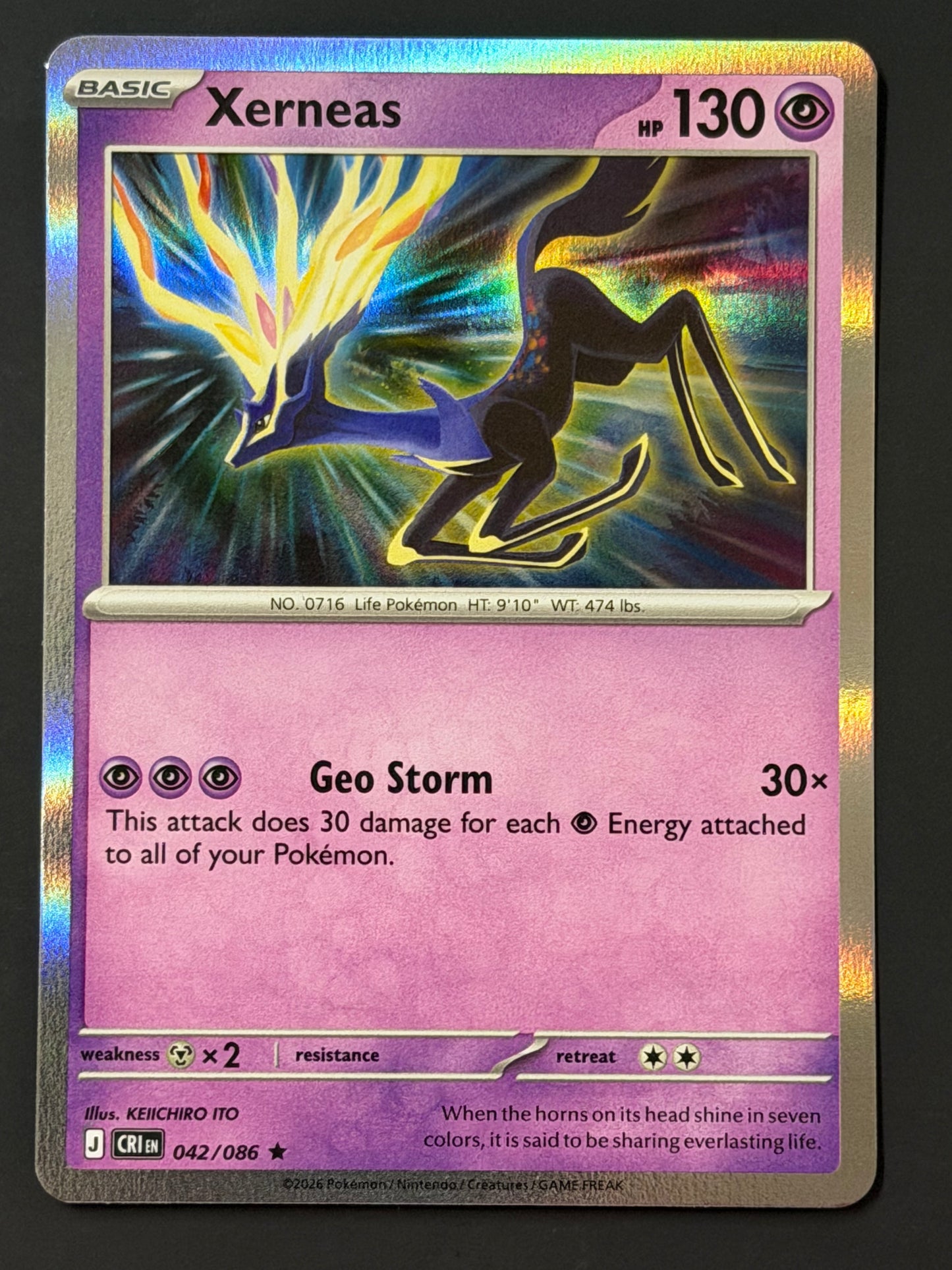 042/086 Xerneas - Pokémon Chaos Rising Rare Holo