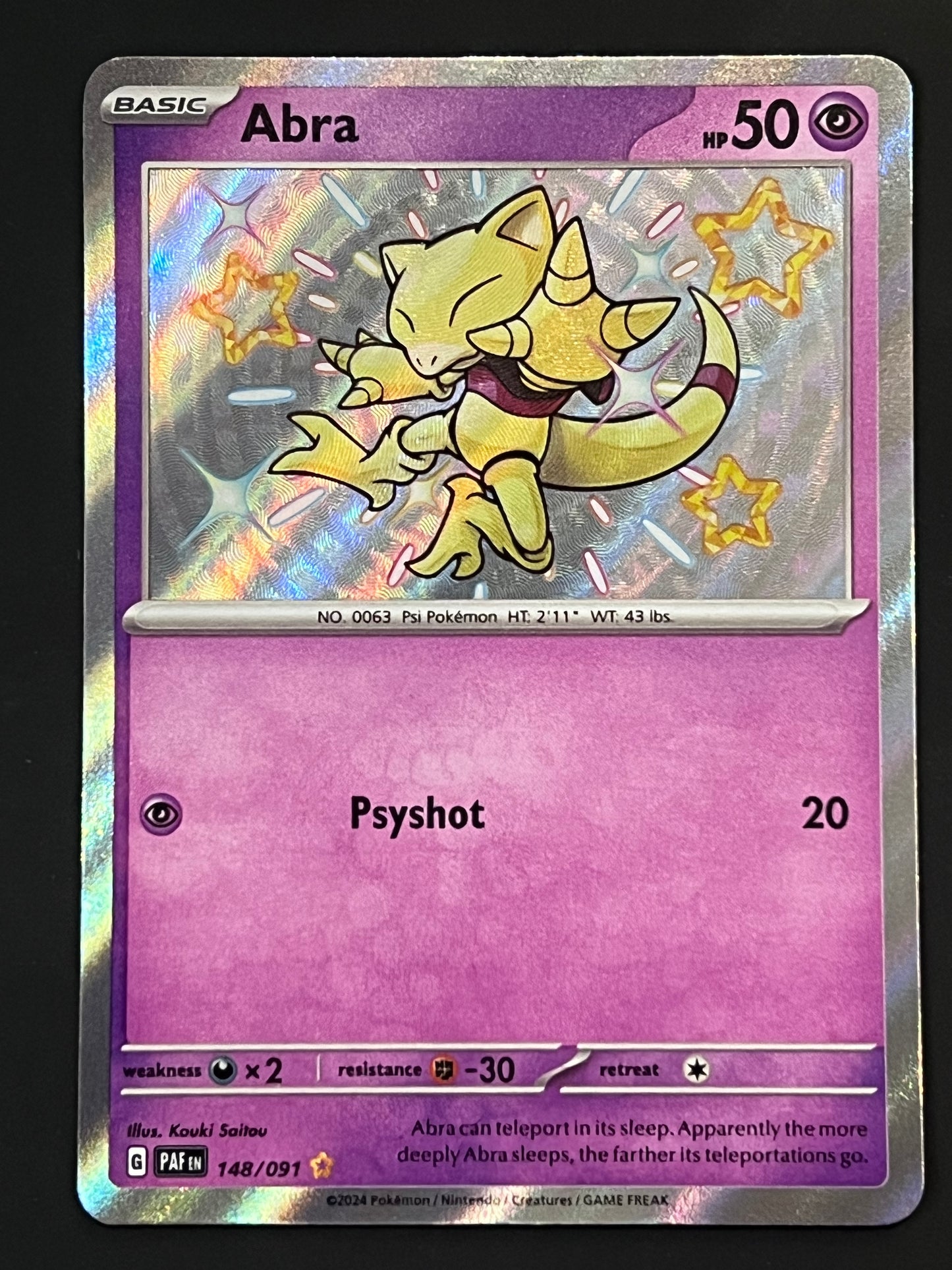 148/091 Abra - Pokémon Paldean Fates Shiny Rare