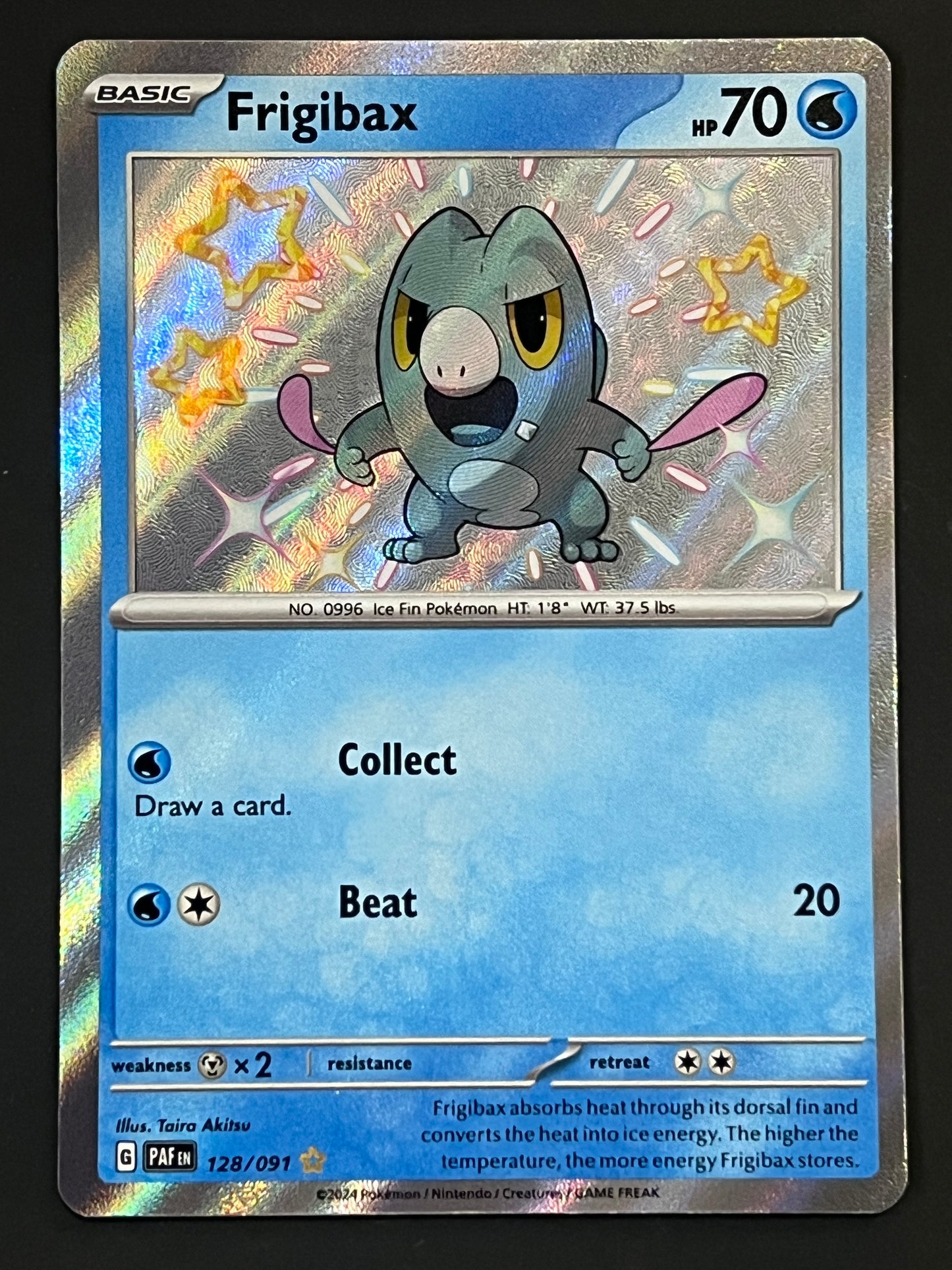 128/091 Frigibax - Pokémon Paldean Fates Shiny Rare