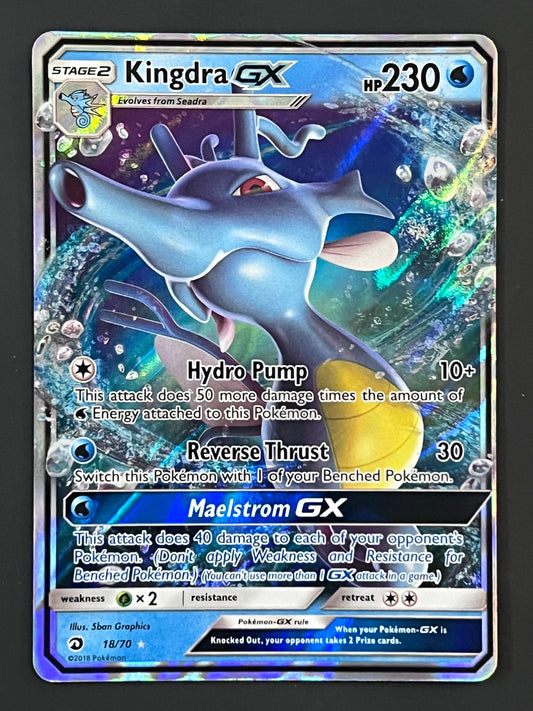 18/70 Kingdra Gx - Pokémon Dragon Majesty Ultra Rare