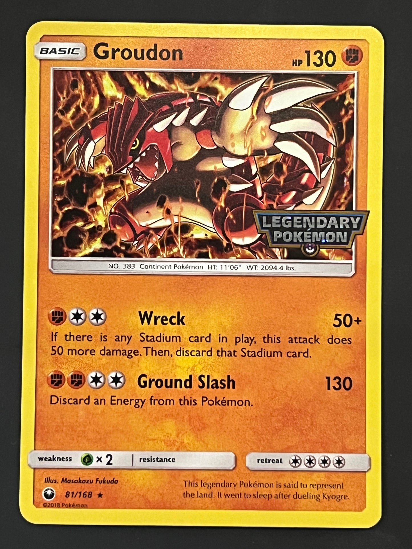 081/168 Groudon (STAMPED) - Pokémon Celestial Storm Rare Holo