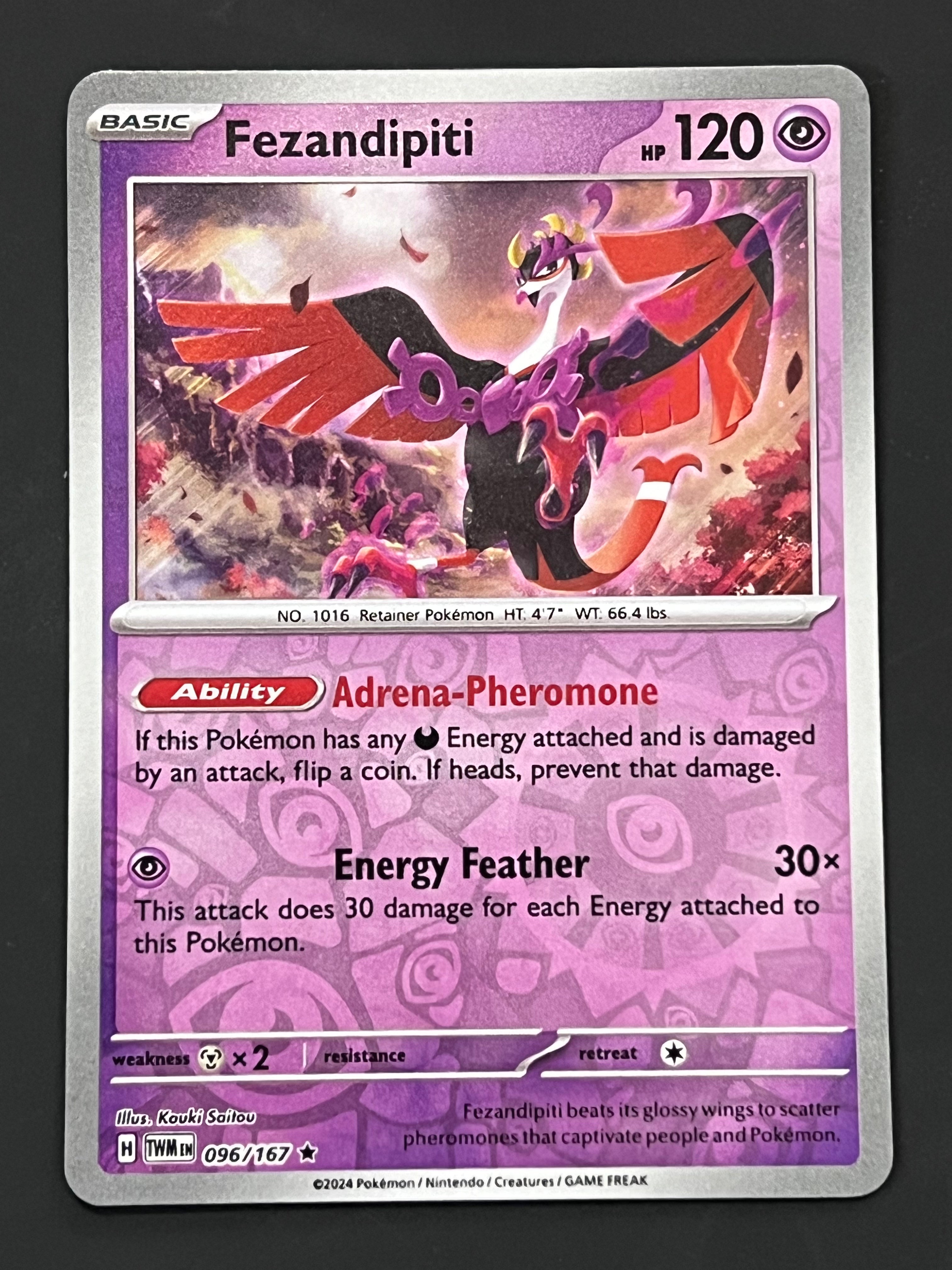 096/167 Fezandipiti - Pokmon Twilight Masquerade Rare Reverse Jarvvos 096/167 Fezandipiti - Pokmon Twilight Masquerade Rare Reverse Jarvvos