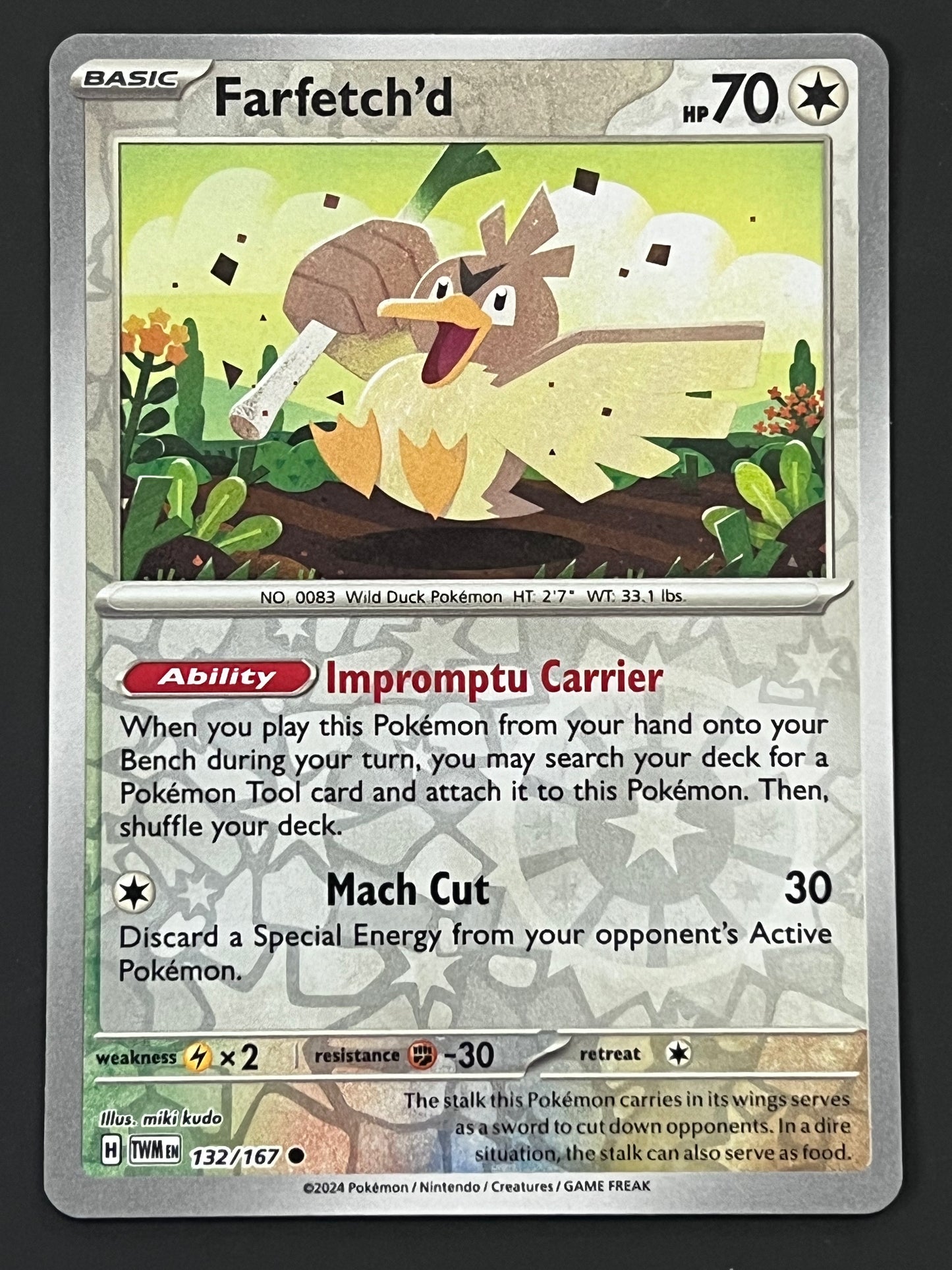 132/167 Farfetch’d - Pokémon Twilight Masquerade Common Reverse
