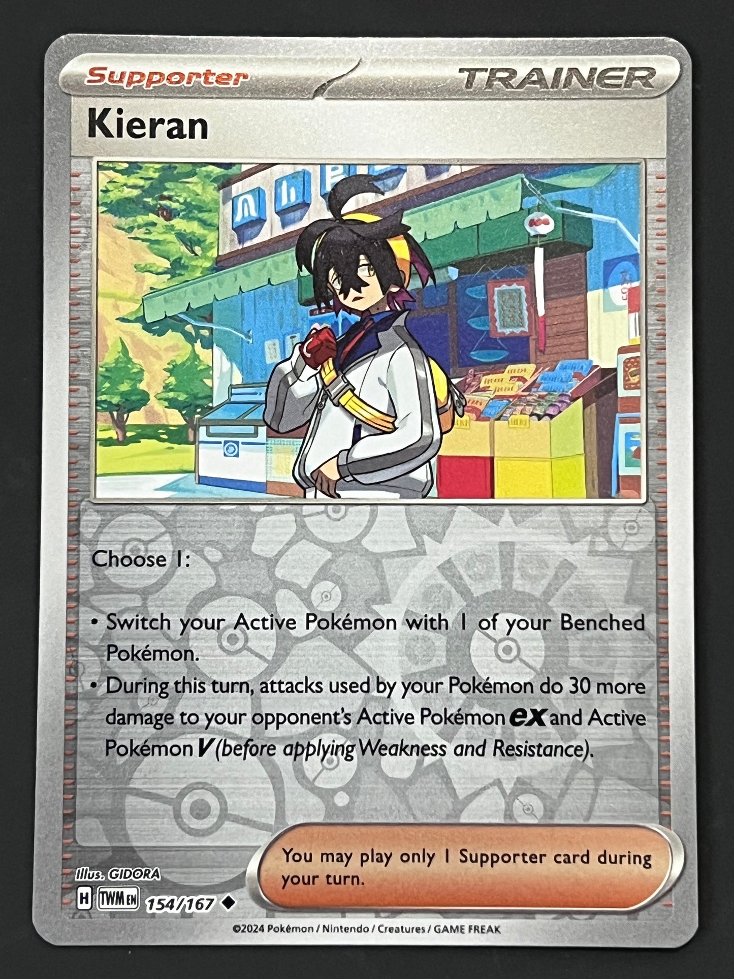 154/167 Kieran - Pokémon Twilight Masquerade Uncommon Reverse